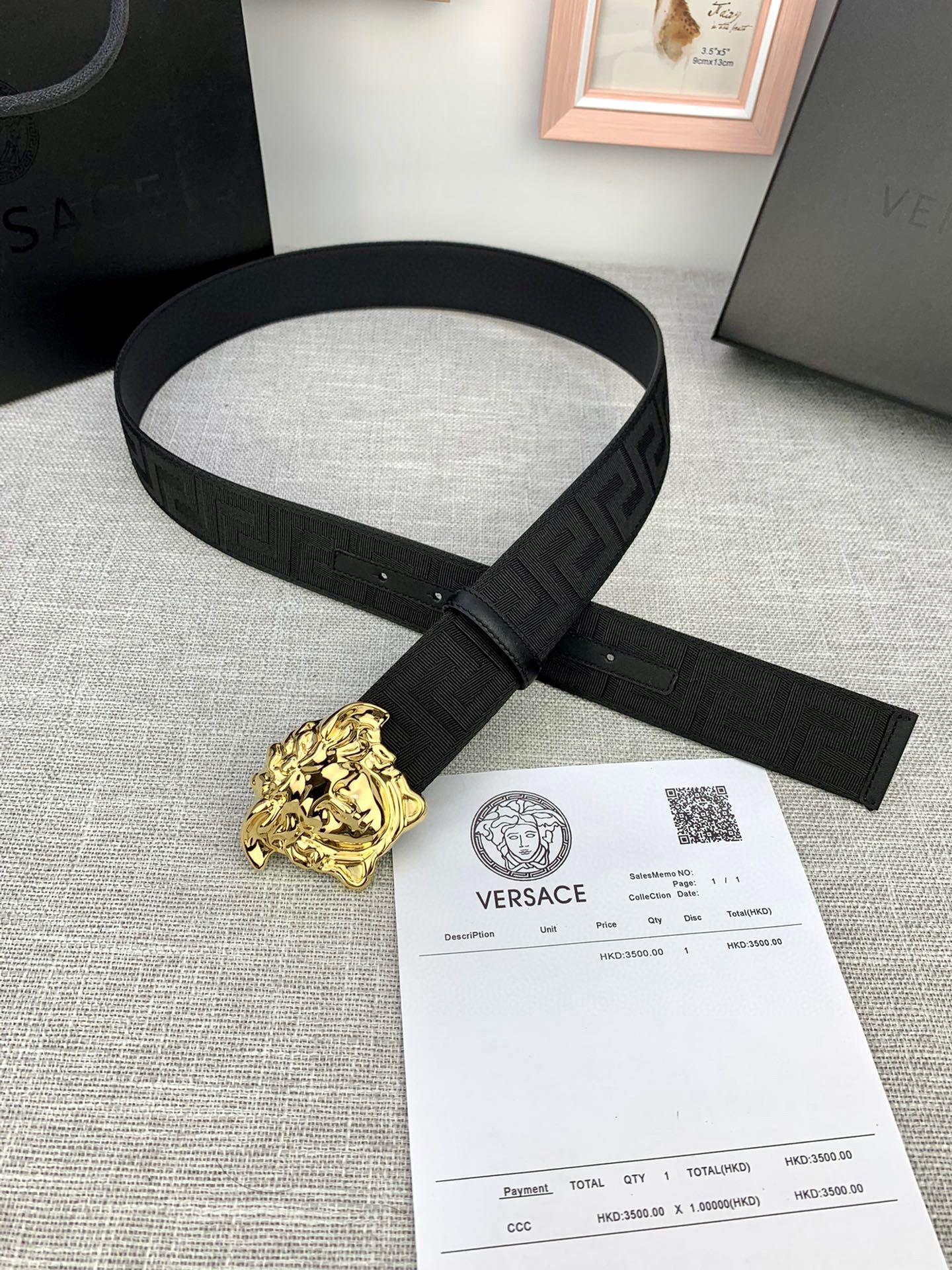 Versace Male Basic Belt Canvas S-m