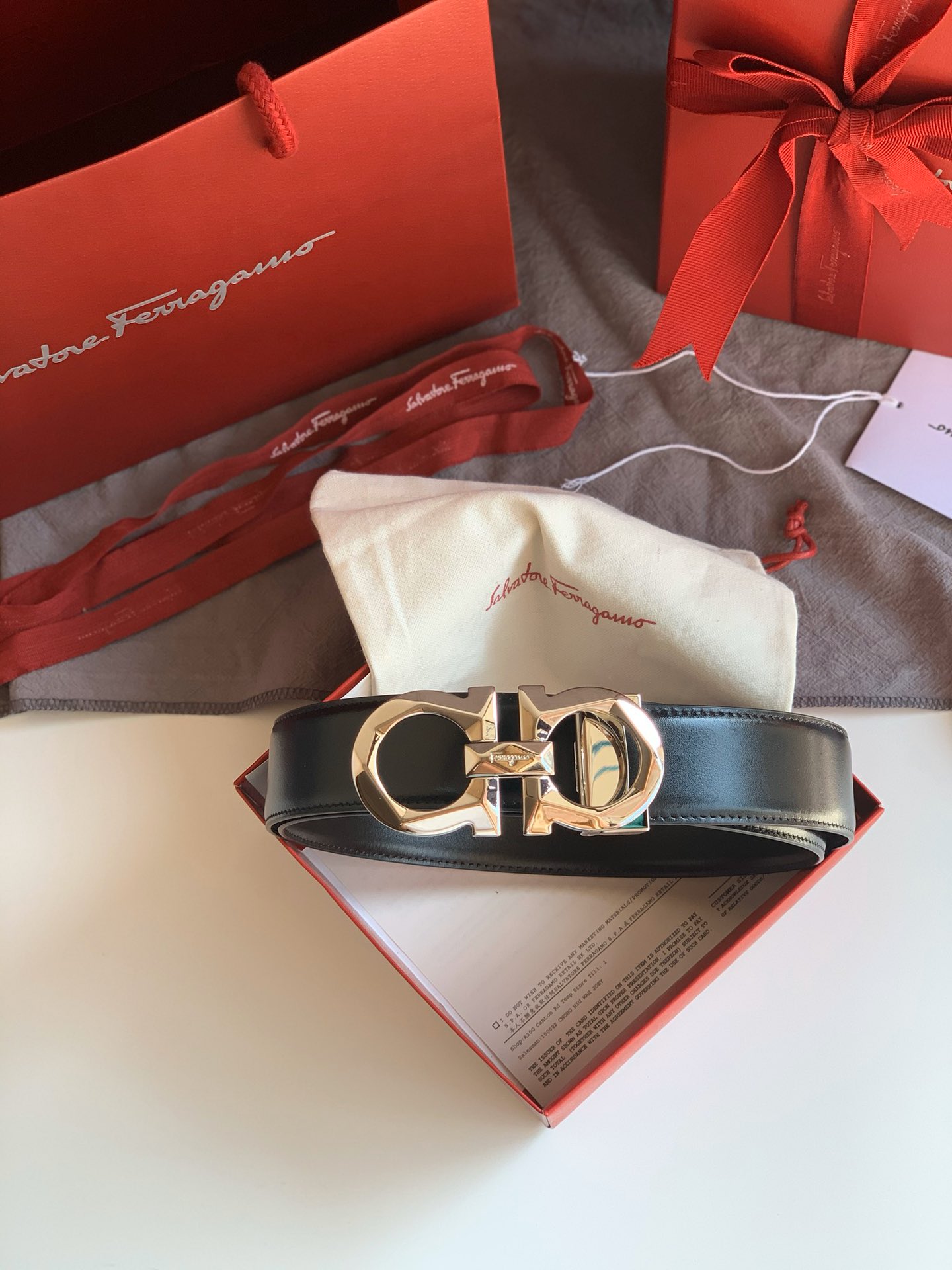 Salvatore Ferragamo Male Basic Belt Cow Leather M