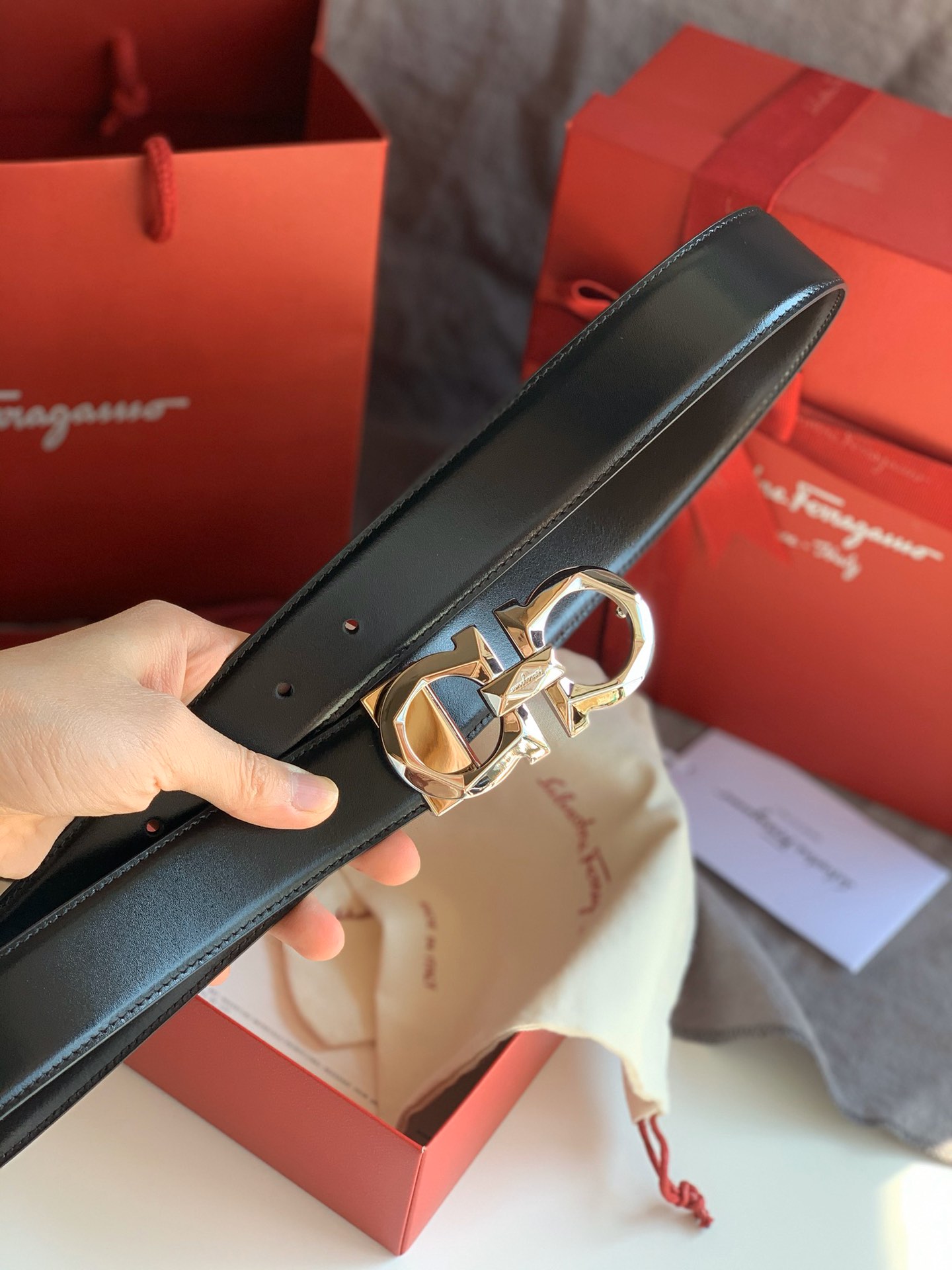 Salvatore Ferragamo Male Basic Belt Cow Leather M