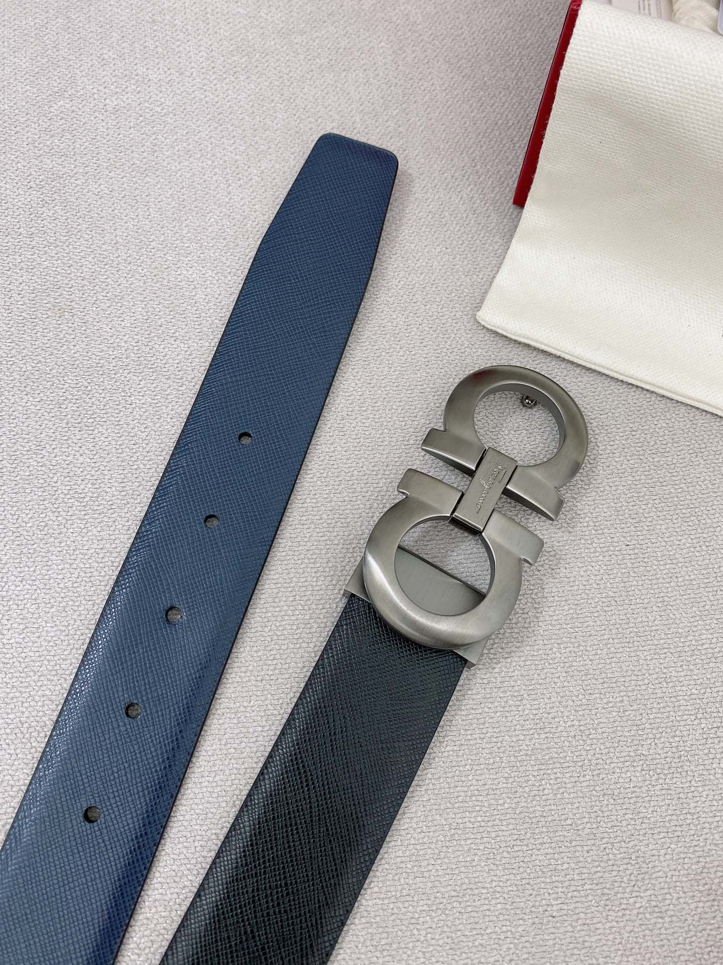 Salvatore Ferragamo Leather Belt Top Grain Leather M