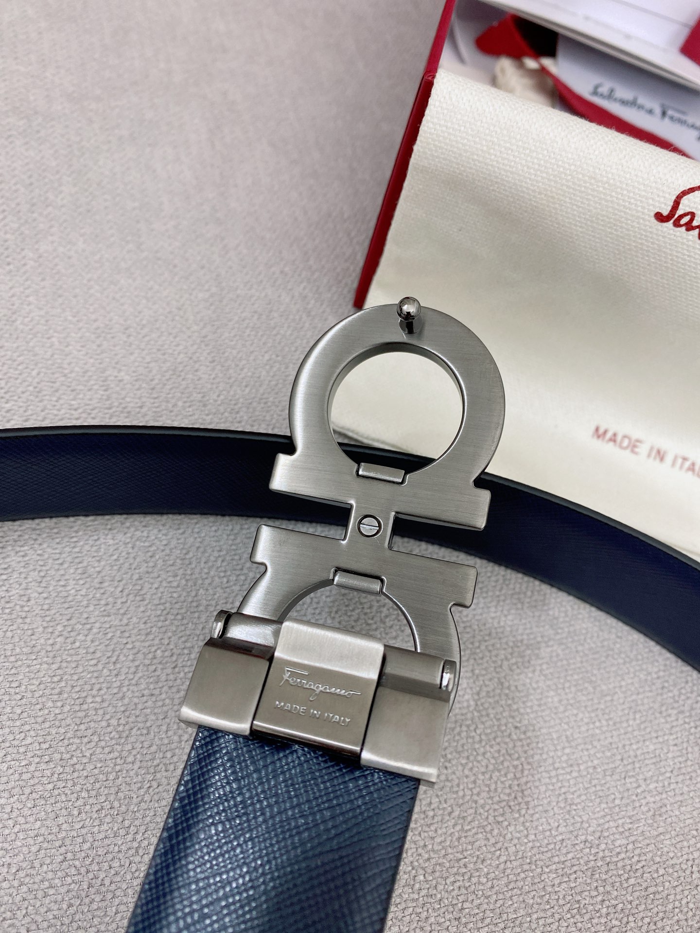 Salvatore Ferragamo Leather Belt Top Grain Leather M