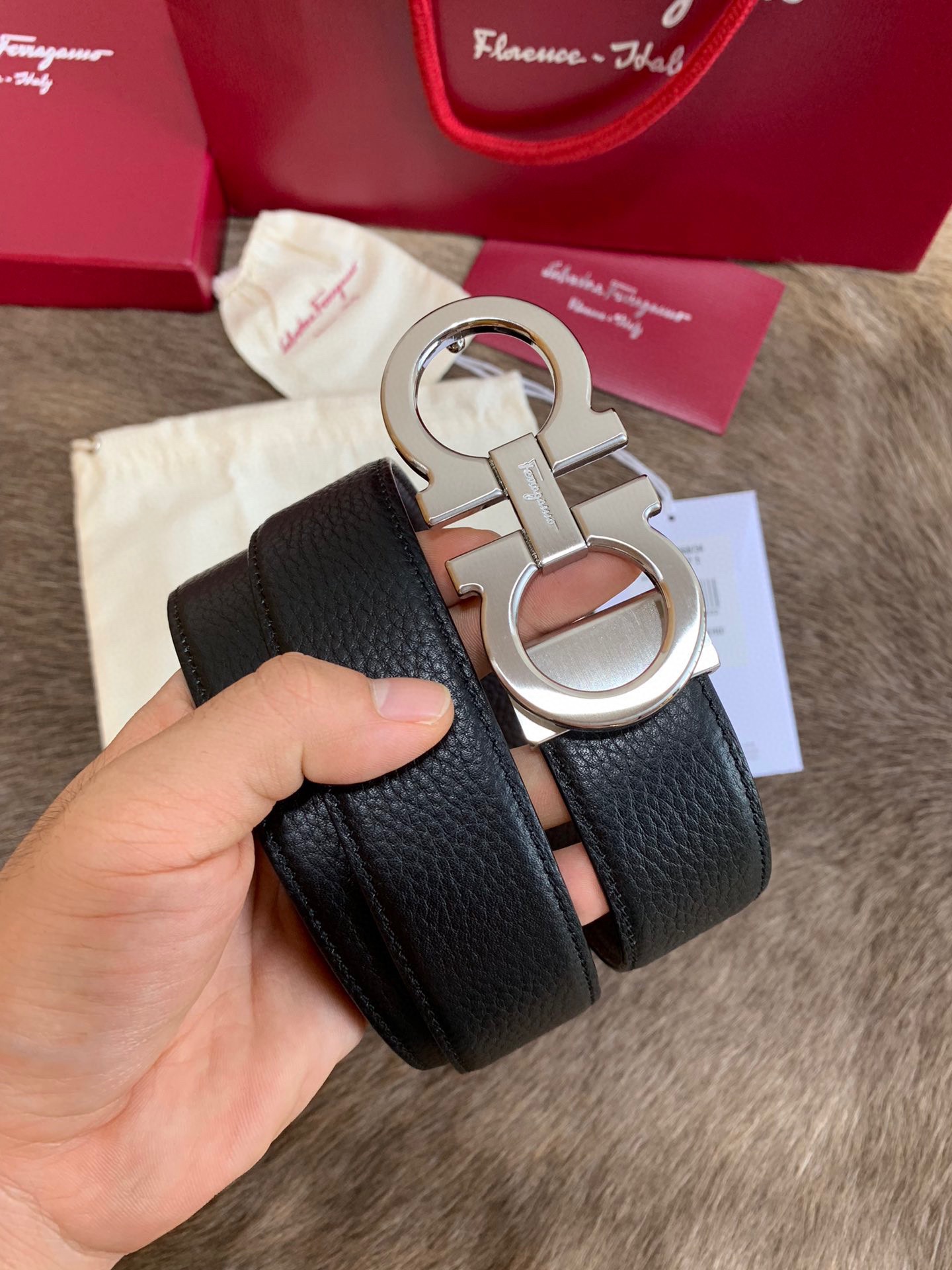 Salvatore Ferragamo Male Basic Belt Cow Leather