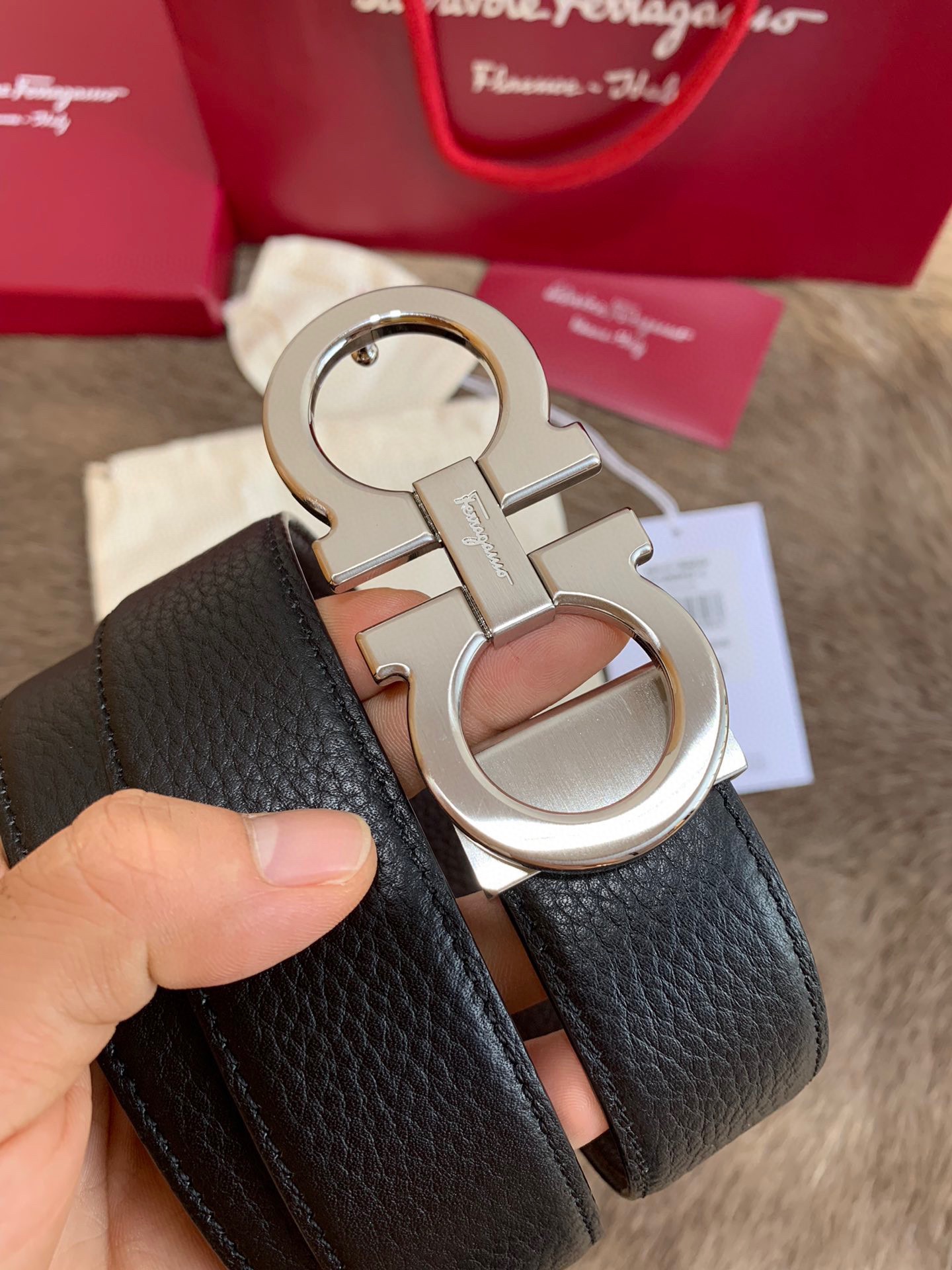 Salvatore Ferragamo Male Basic Belt Cow Leather