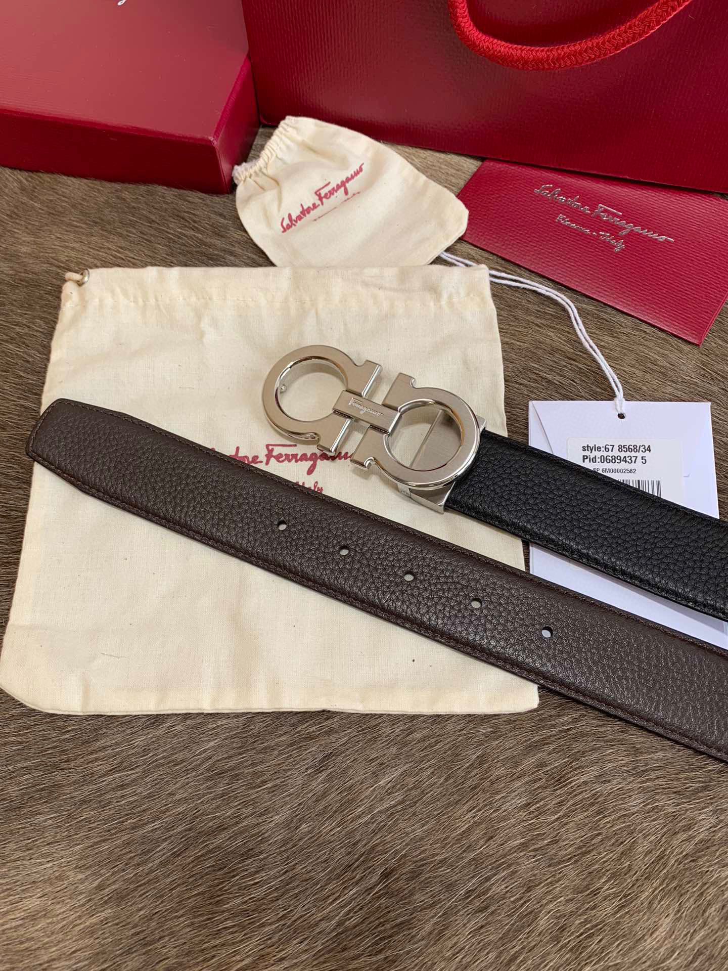 Salvatore Ferragamo Male Basic Belt Cow Leather
