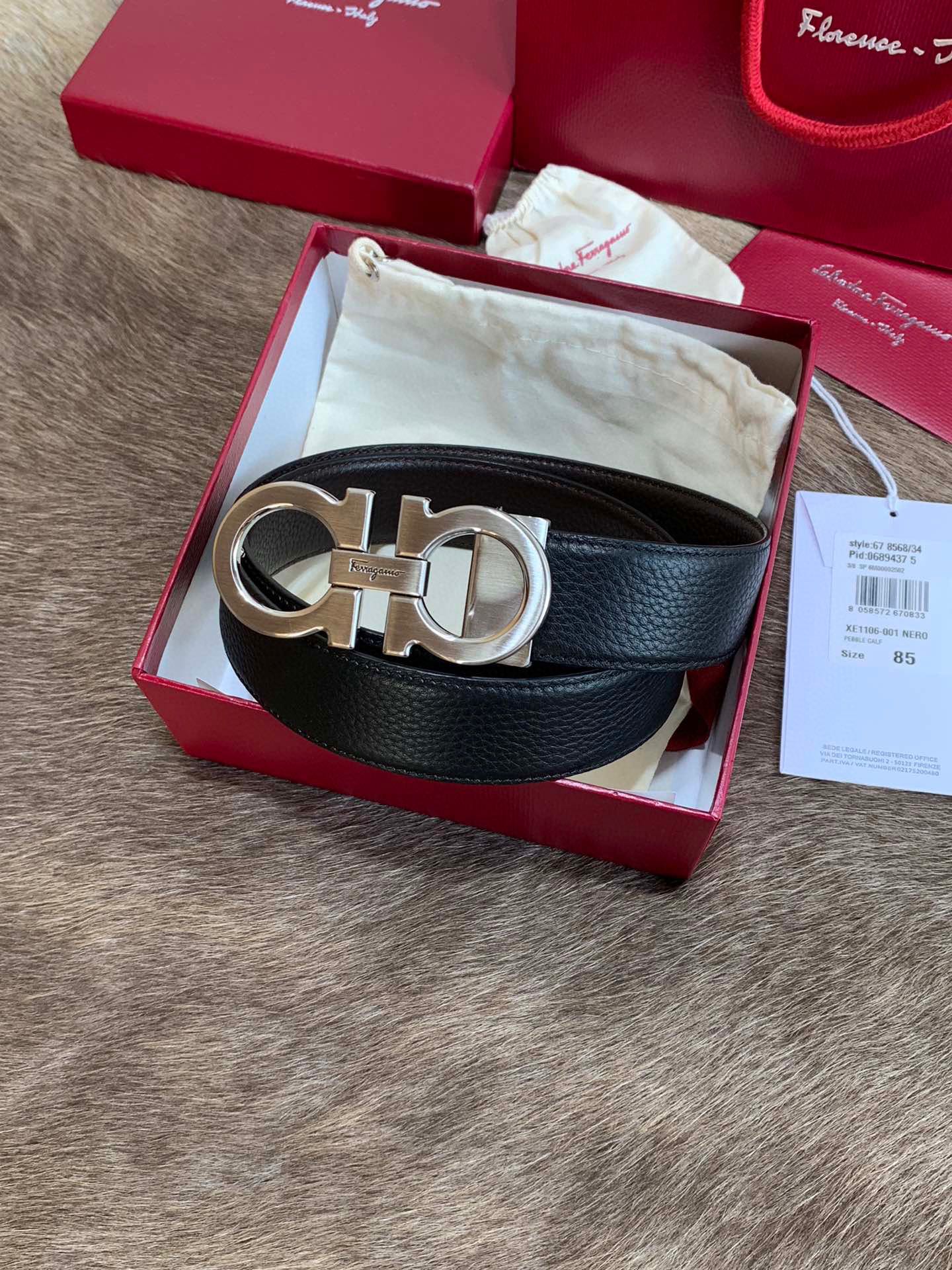 Salvatore Ferragamo Male Basic Belt Cow Leather