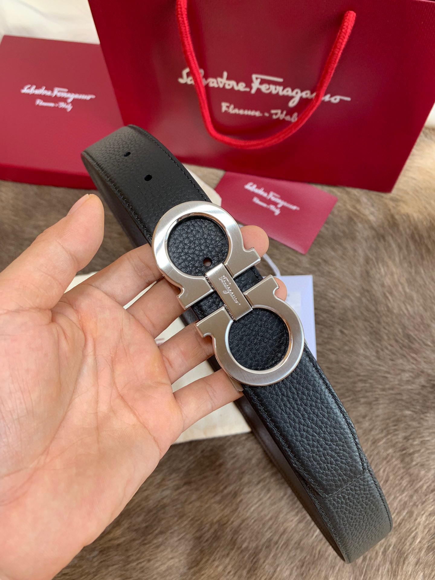 Salvatore Ferragamo Male Basic Belt Cow Leather