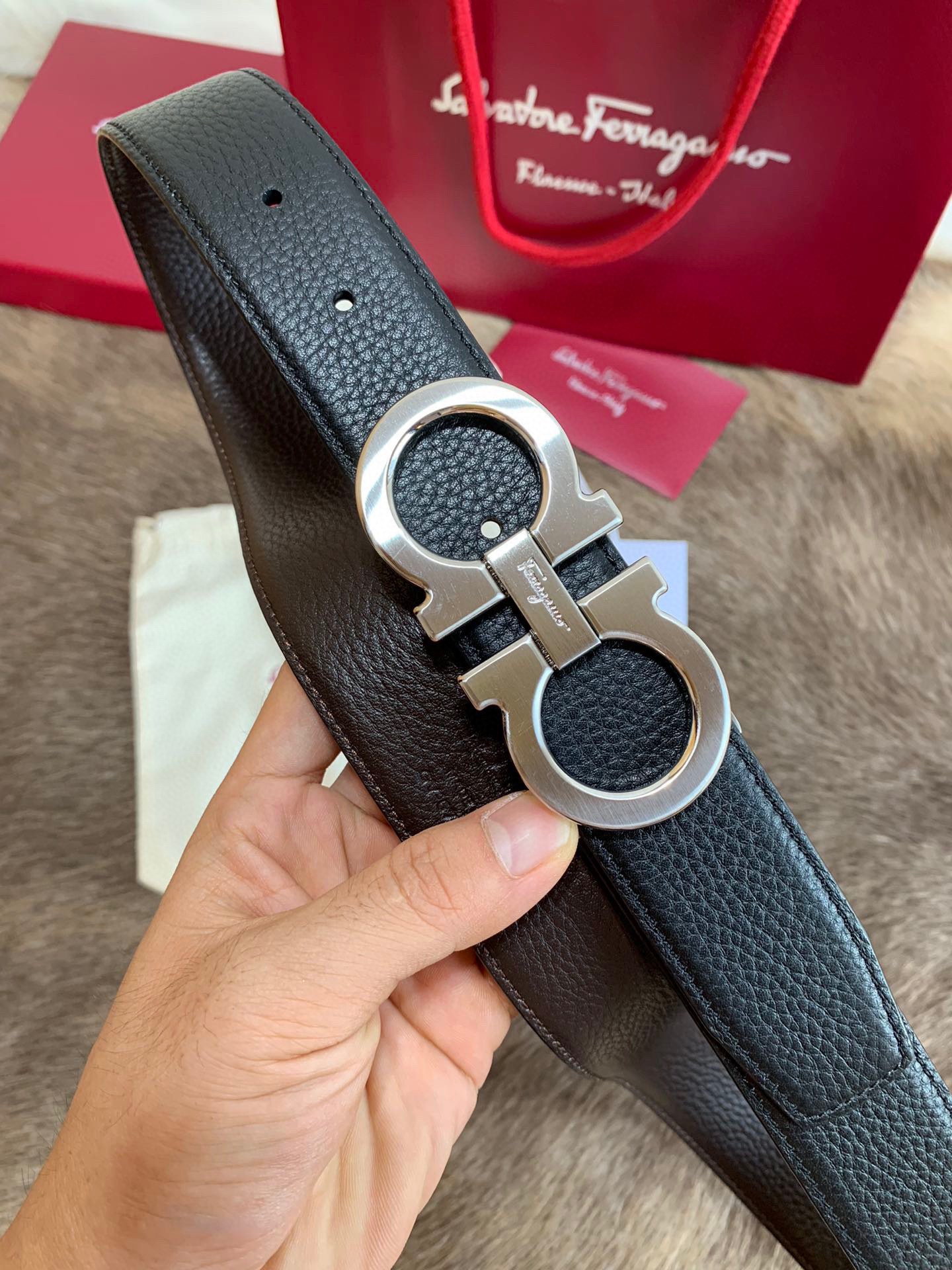 Salvatore Ferragamo Male Basic Belt Cow Leather