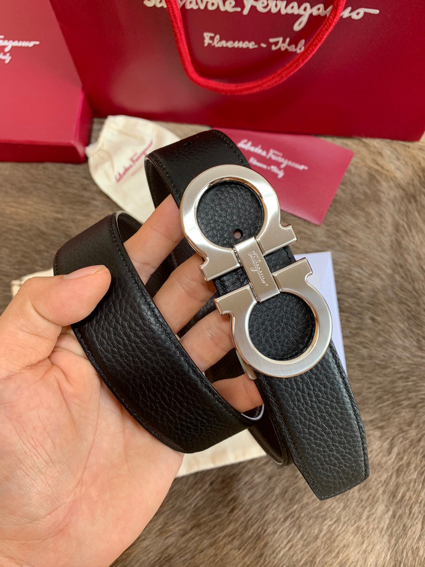 Salvatore Ferragamo Male Basic Belt Cow Leather