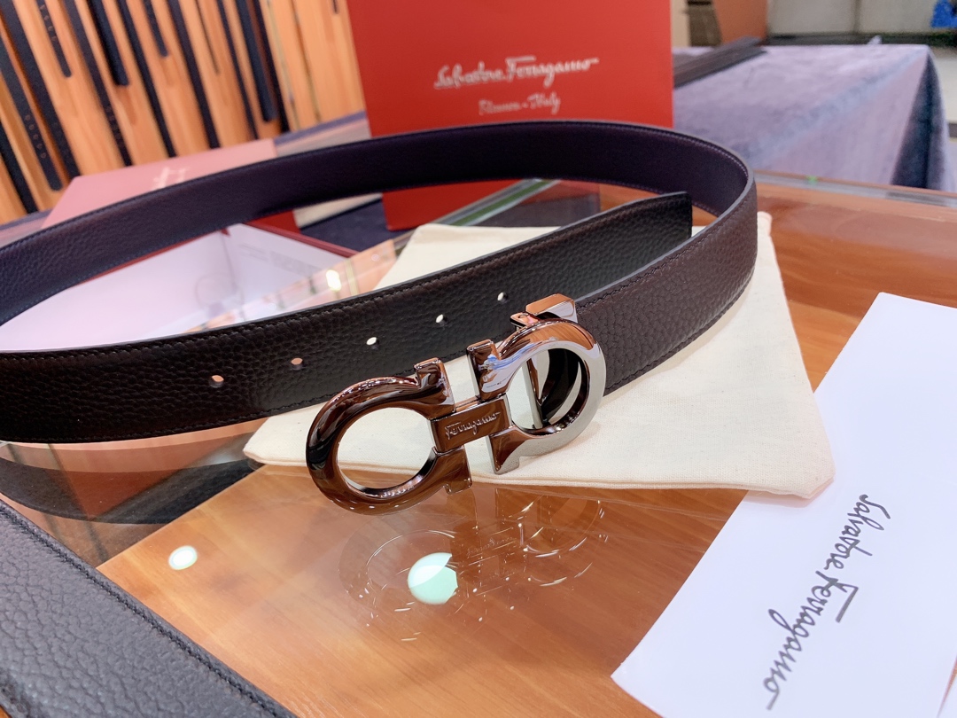 Salvatore Ferragamo Male Leather Belt Cow Leather M
