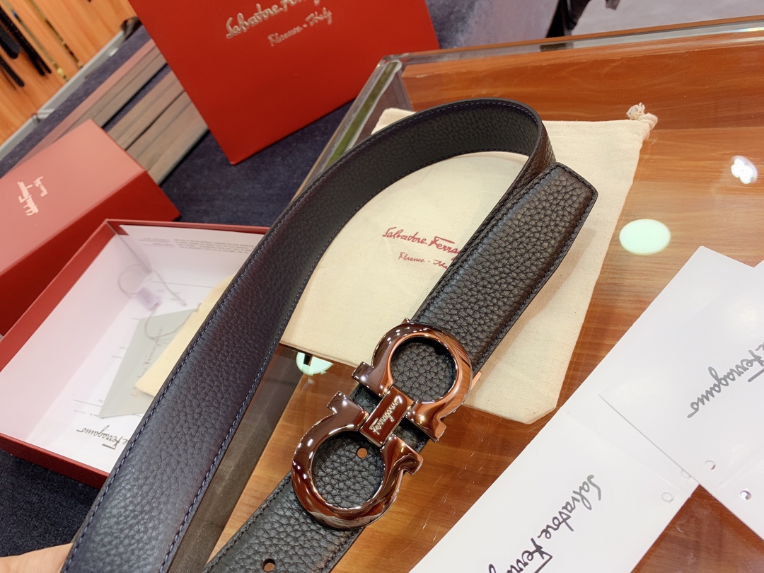 Salvatore Ferragamo Male Leather Belt Cow Leather M