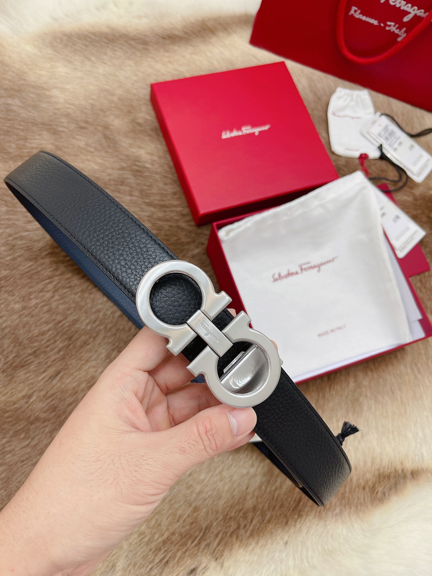 Salvatore Ferragamo Male Leather Belt M