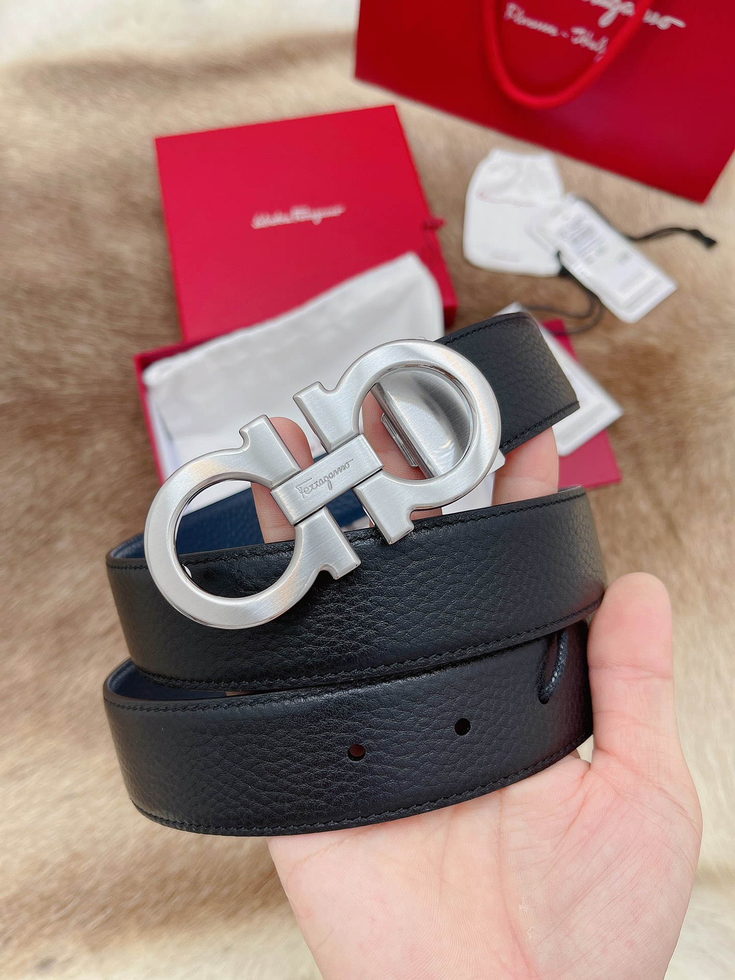 Salvatore Ferragamo Male Leather Belt M