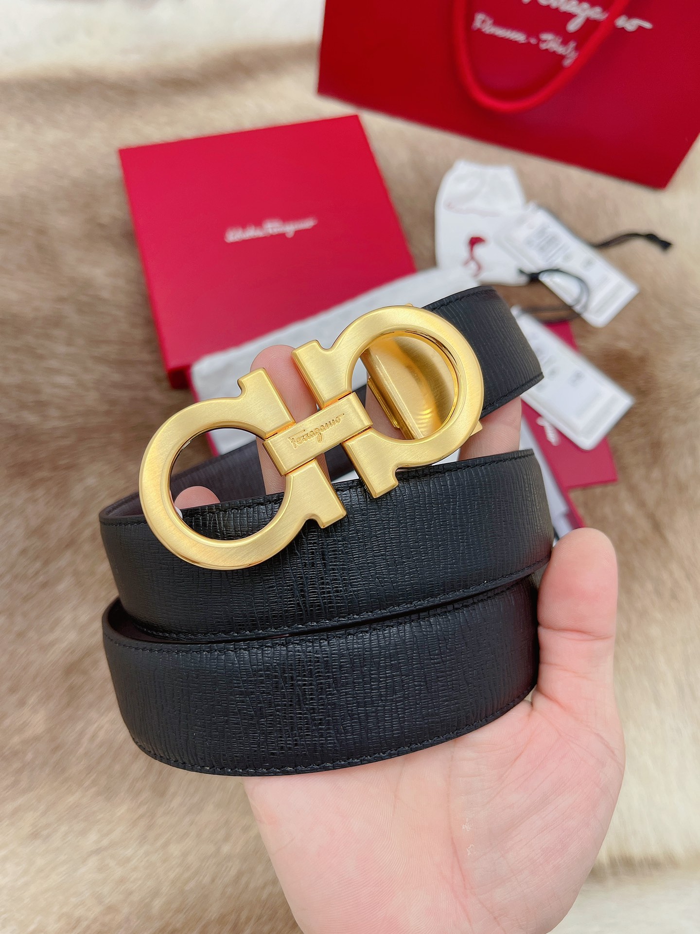 Salvatore Ferragamo Male Leather Belt M