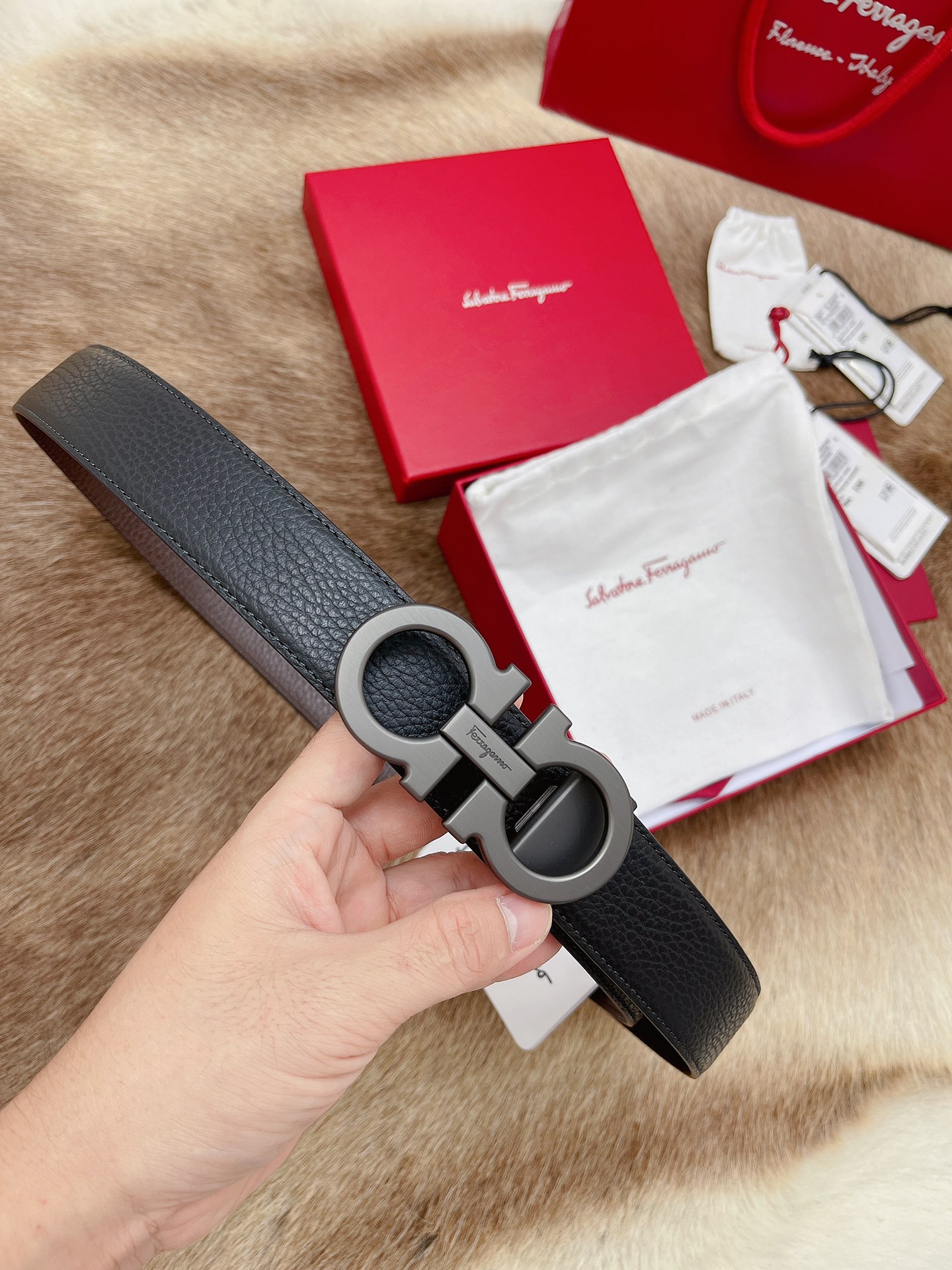 Salvatore Ferragamo Male Leather Belt M