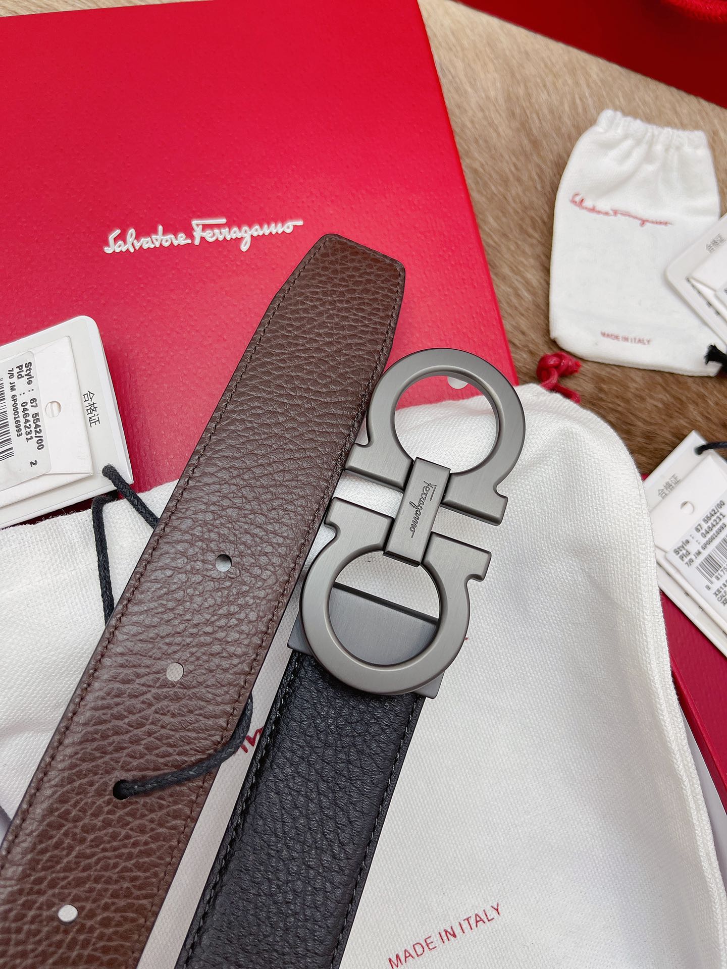 Salvatore Ferragamo Male Leather Belt M