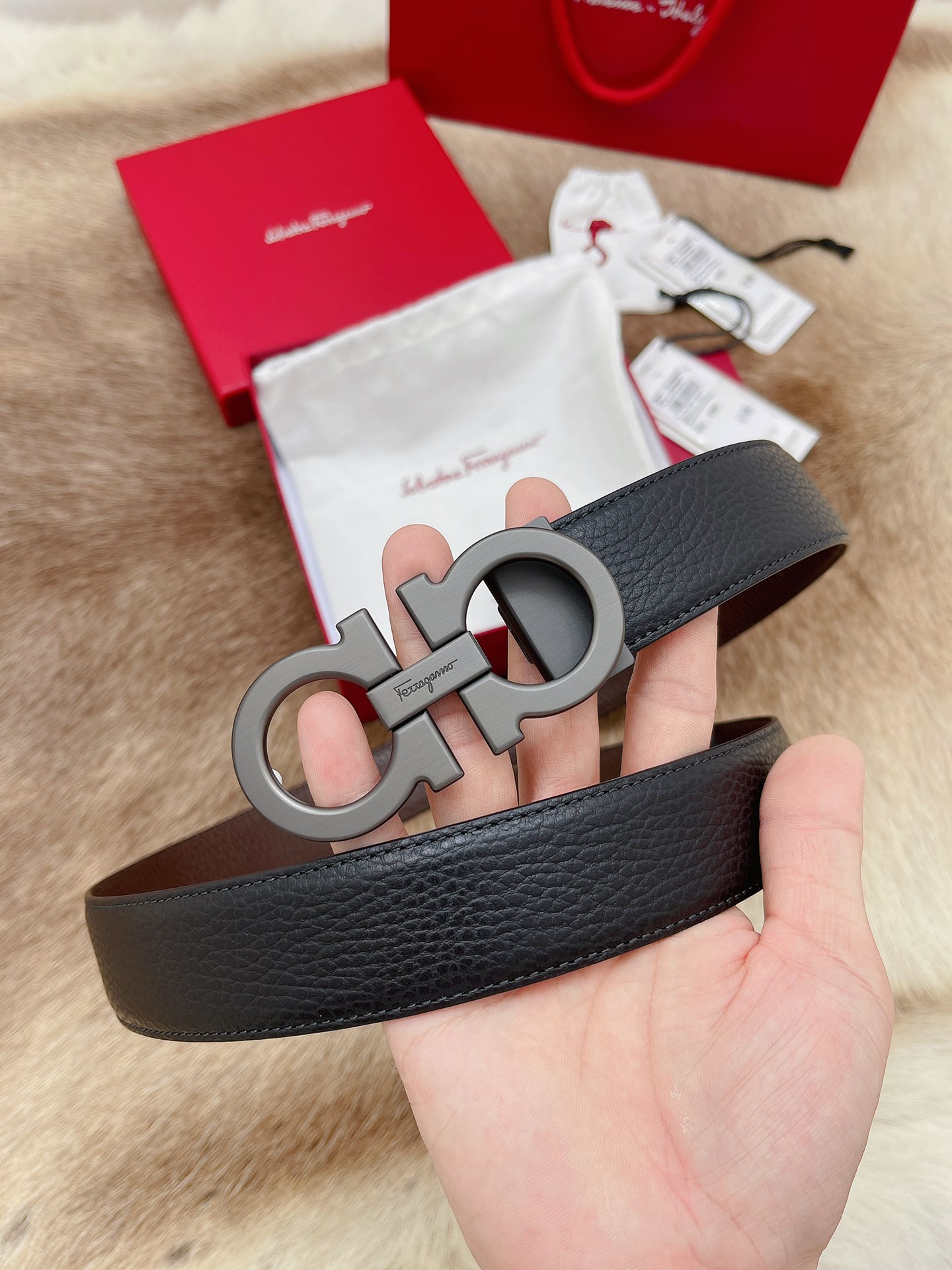 Salvatore Ferragamo Male Leather Belt M