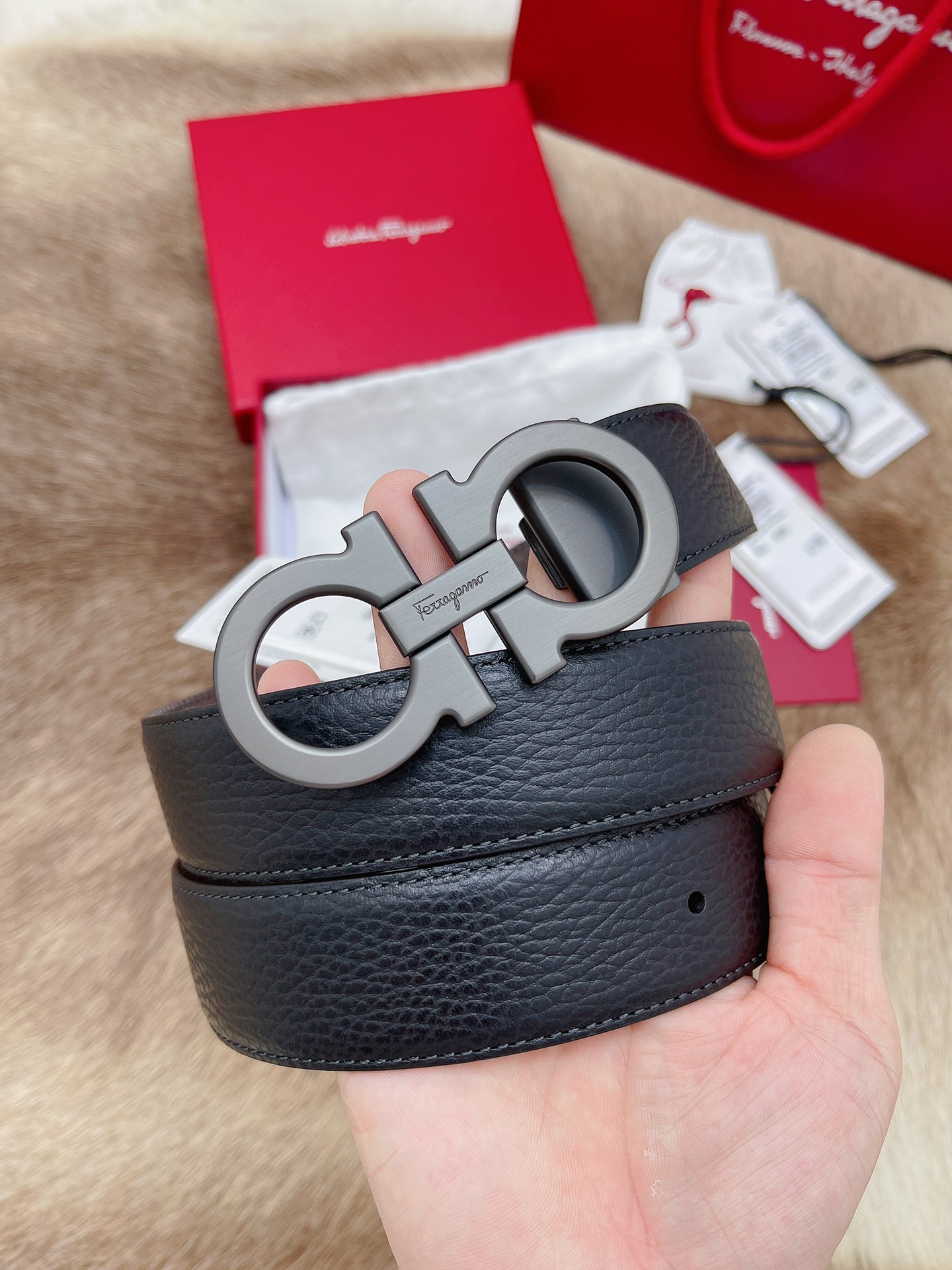 Salvatore Ferragamo Male Leather Belt M