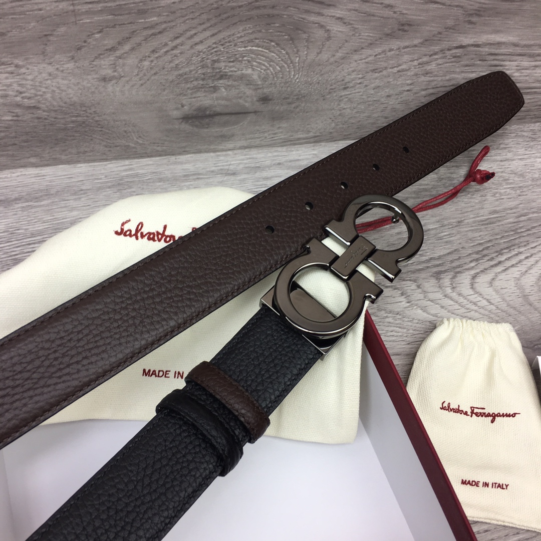 Salvatore Ferragamo Male Leather Belt Cow Leather