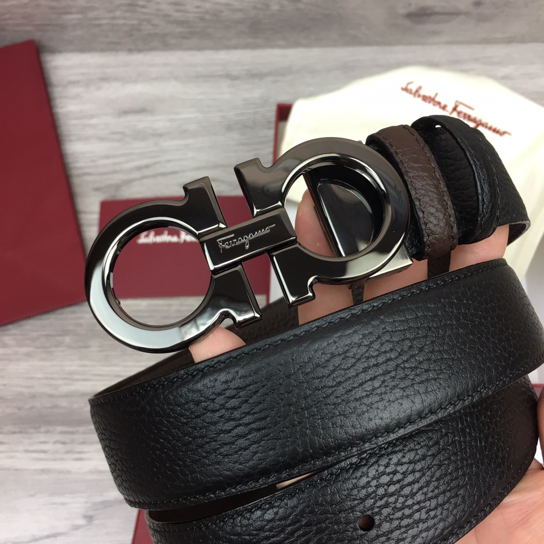 Salvatore Ferragamo Male Leather Belt Cow Leather