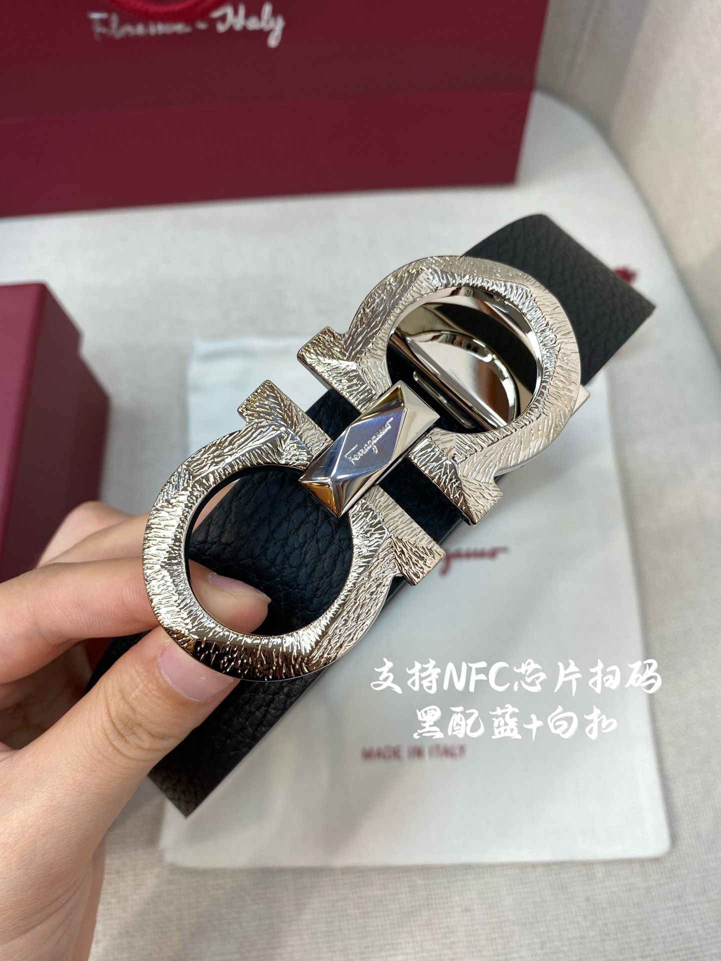 Salvatore Ferragamo Male Leather Belt Cow Leather M