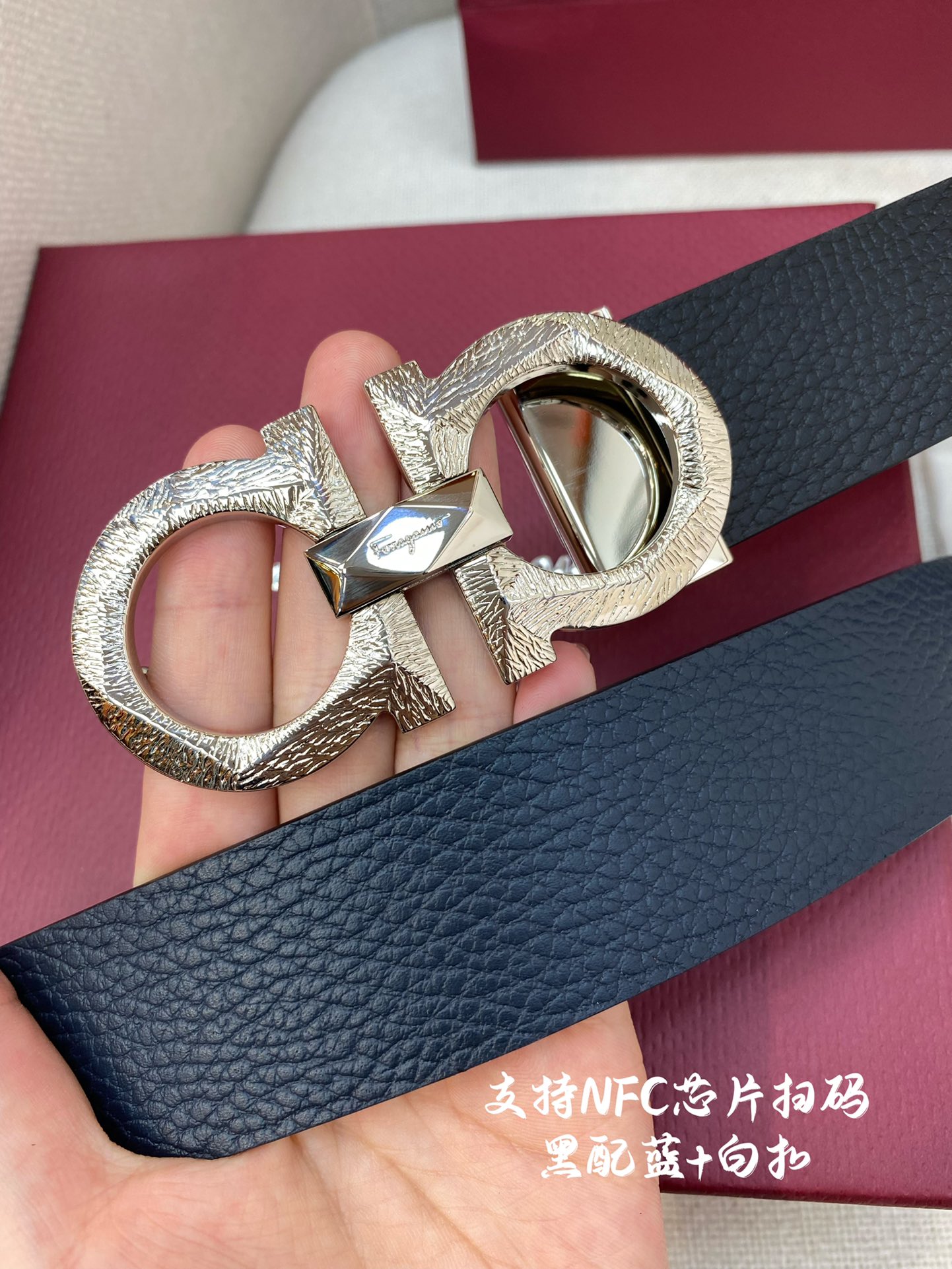 Salvatore Ferragamo Male Leather Belt Cow Leather M