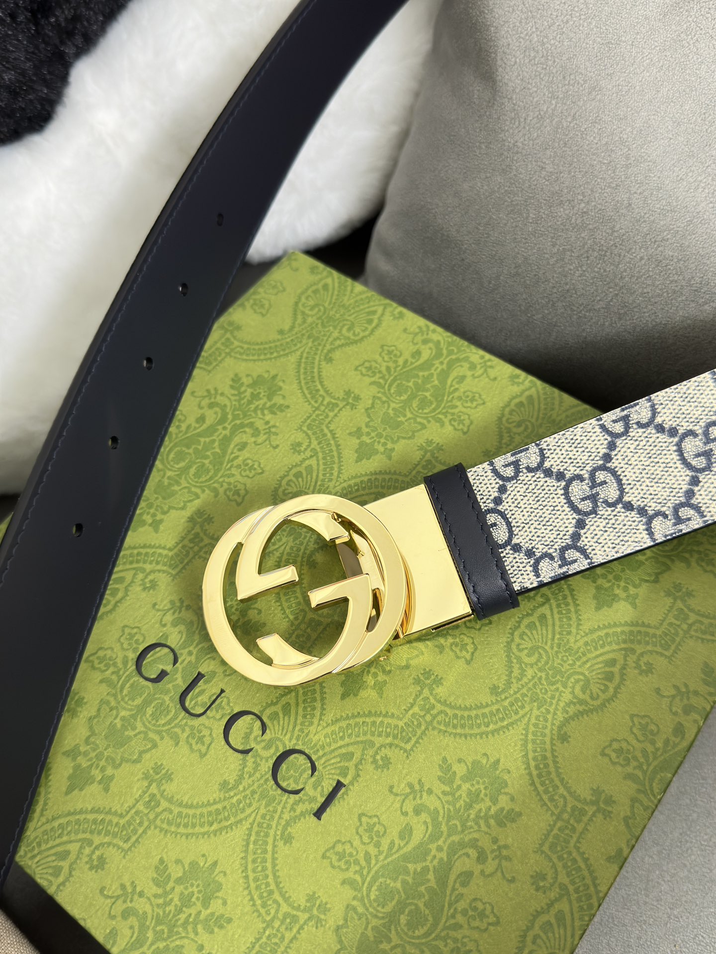 Gucci Basic Belt Canvas Black S-m