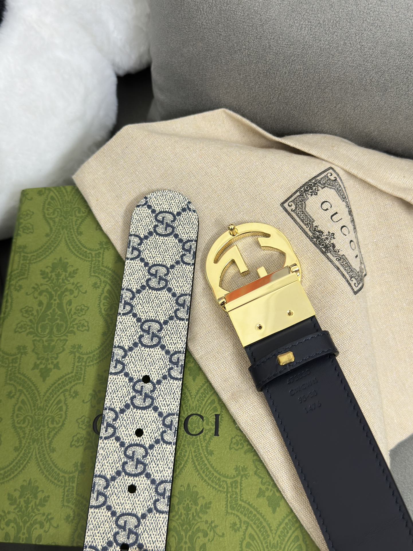 Gucci Basic Belt Canvas Black S-m