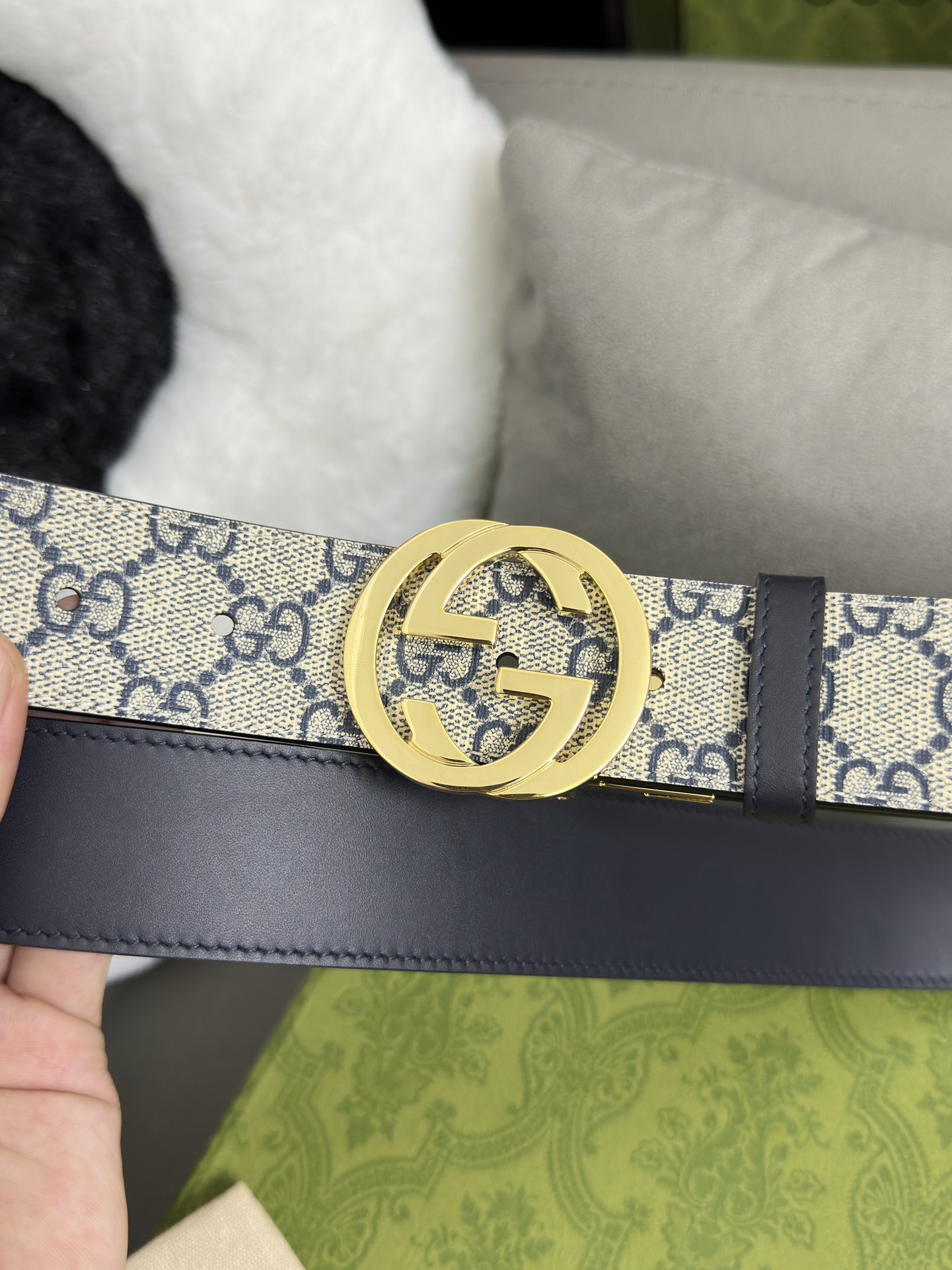 Gucci Basic Belt Canvas Black S-m