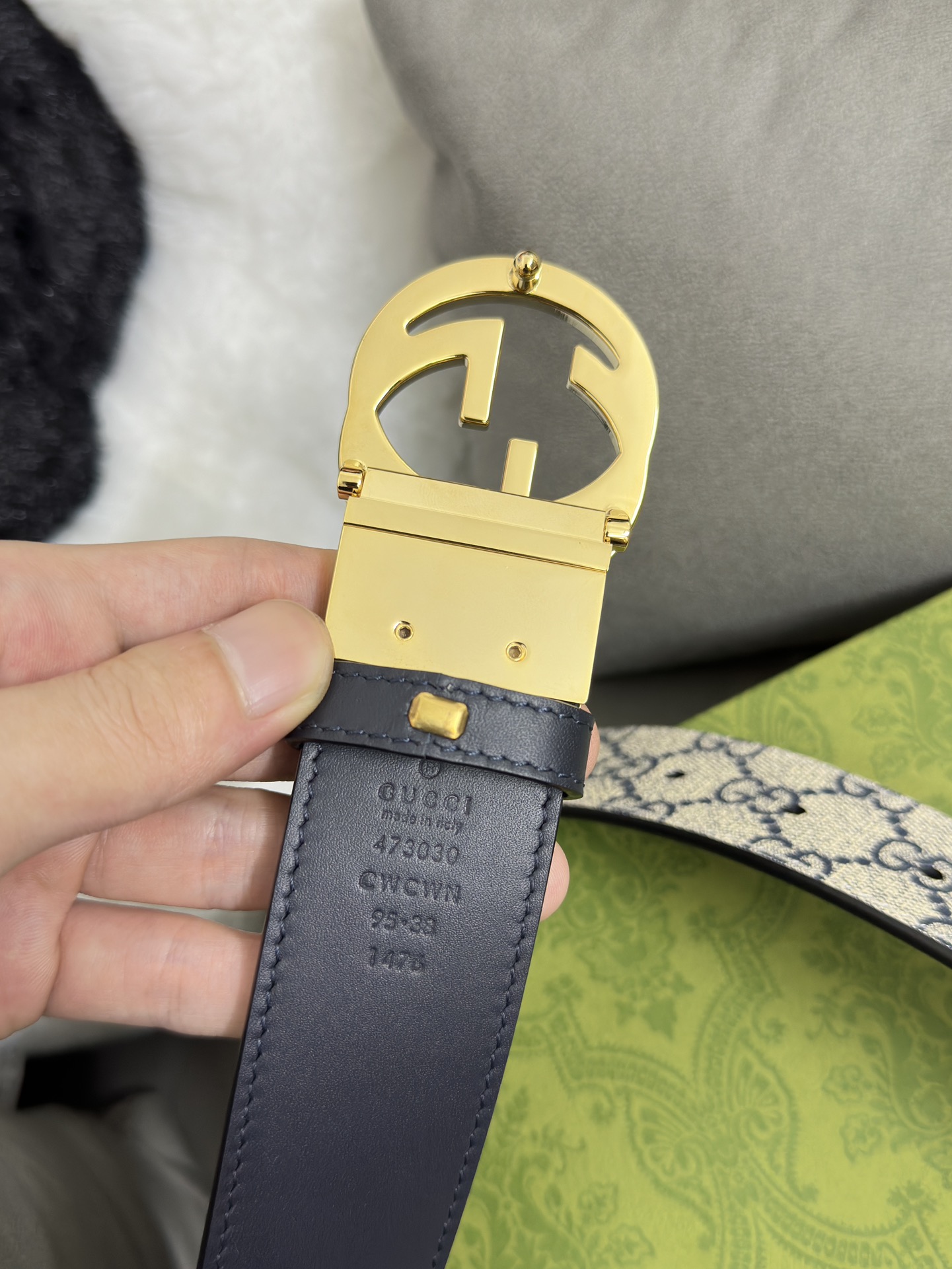 Gucci Basic Belt Canvas Black S-m
