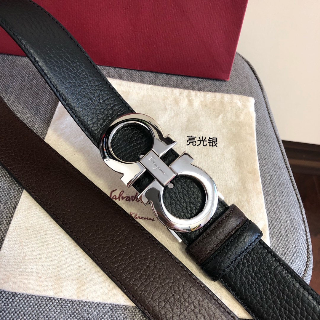 Salvatore Ferragamo Male Leather Belt 35mm