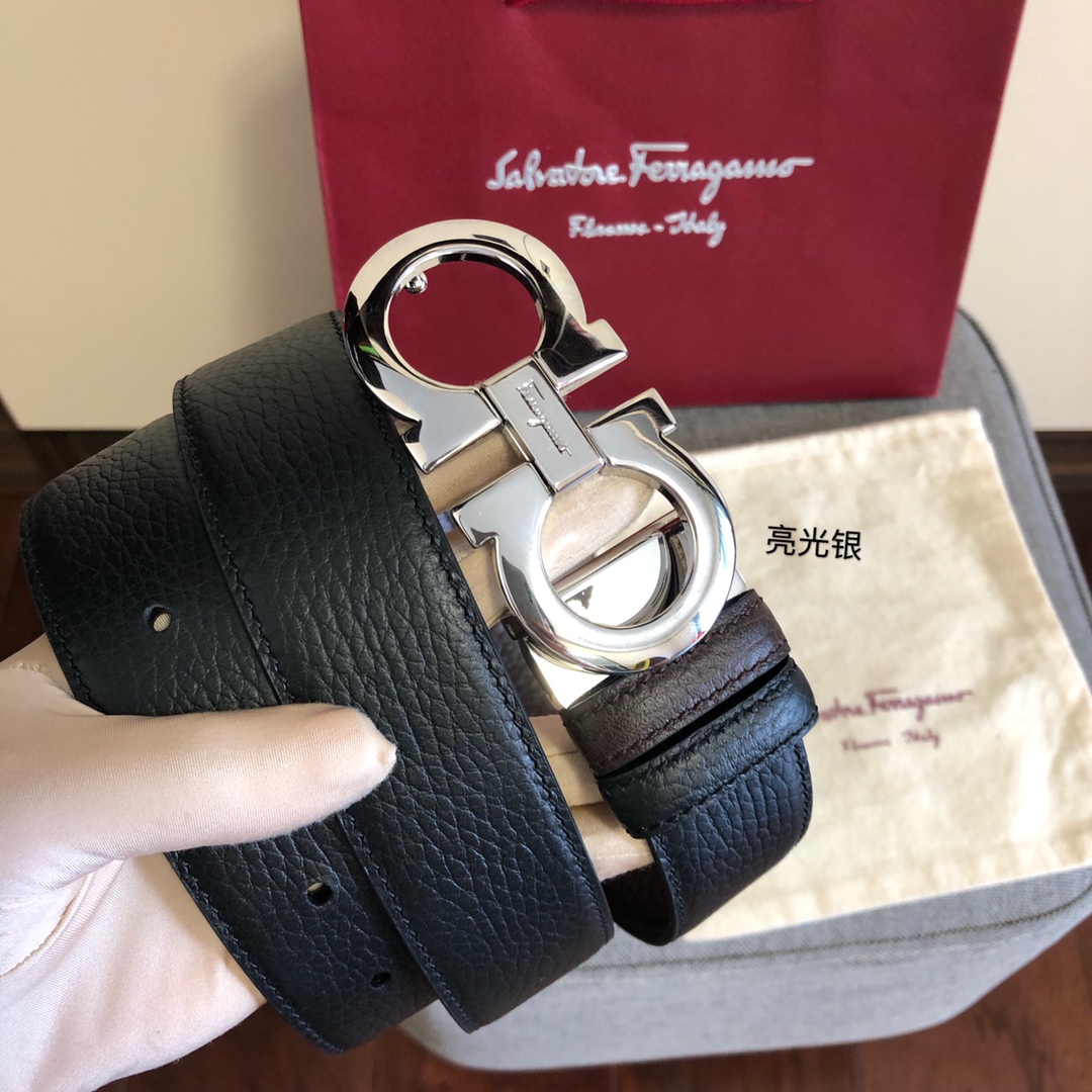 Salvatore Ferragamo Male Leather Belt 35mm