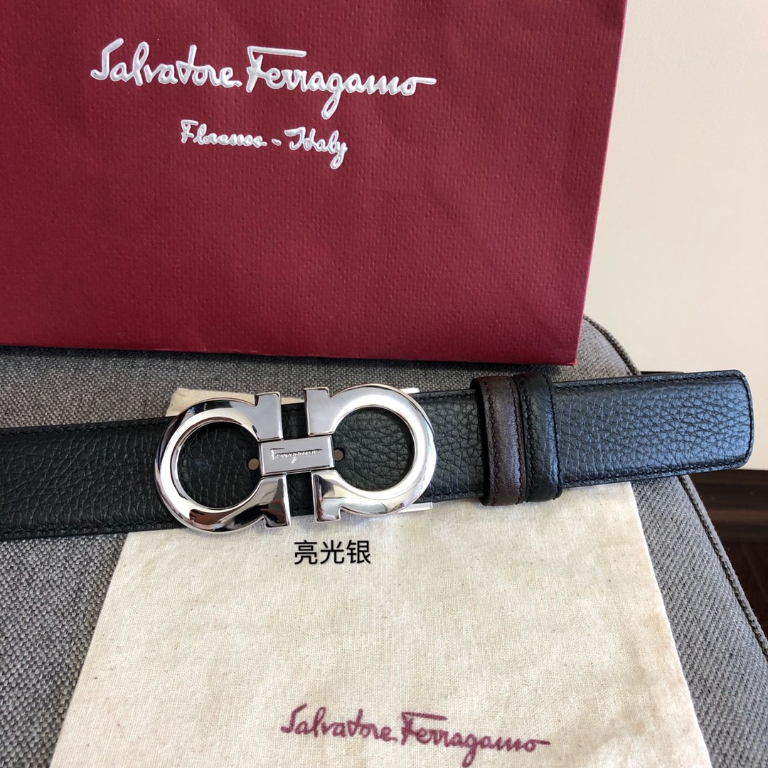 Salvatore Ferragamo Male Leather Belt 35mm