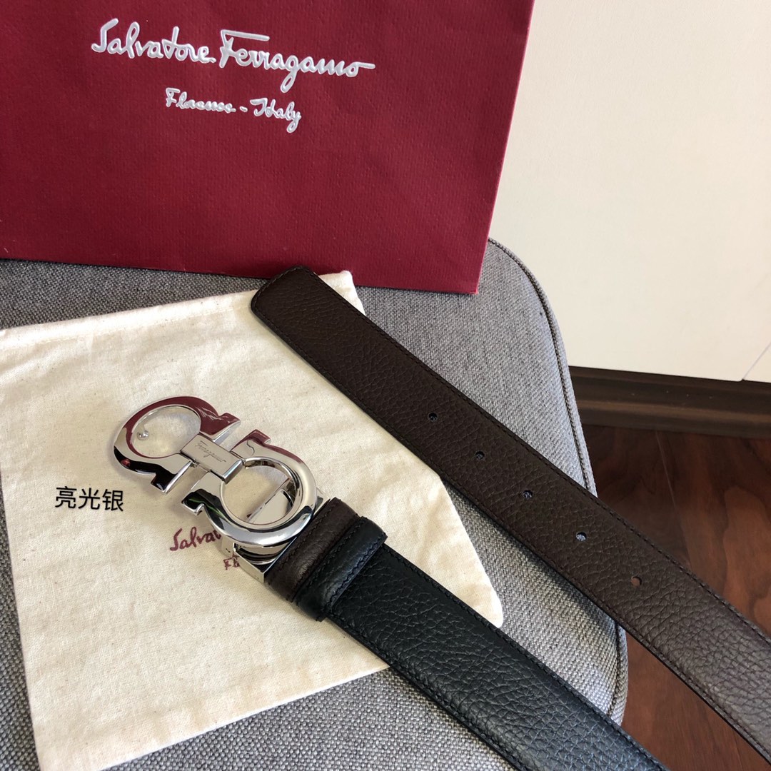 Salvatore Ferragamo Male Leather Belt 35mm