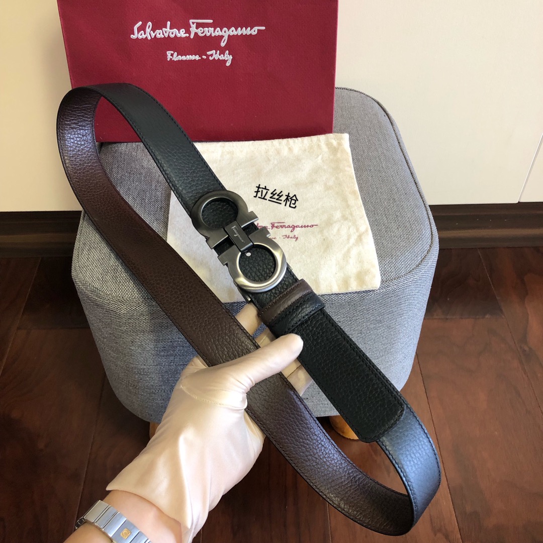 Salvatore Ferragamo Male Leather Belt 35mm