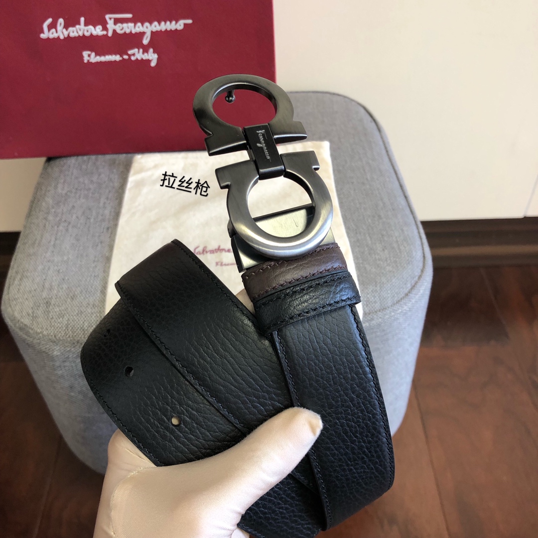 Salvatore Ferragamo Male Leather Belt 35mm