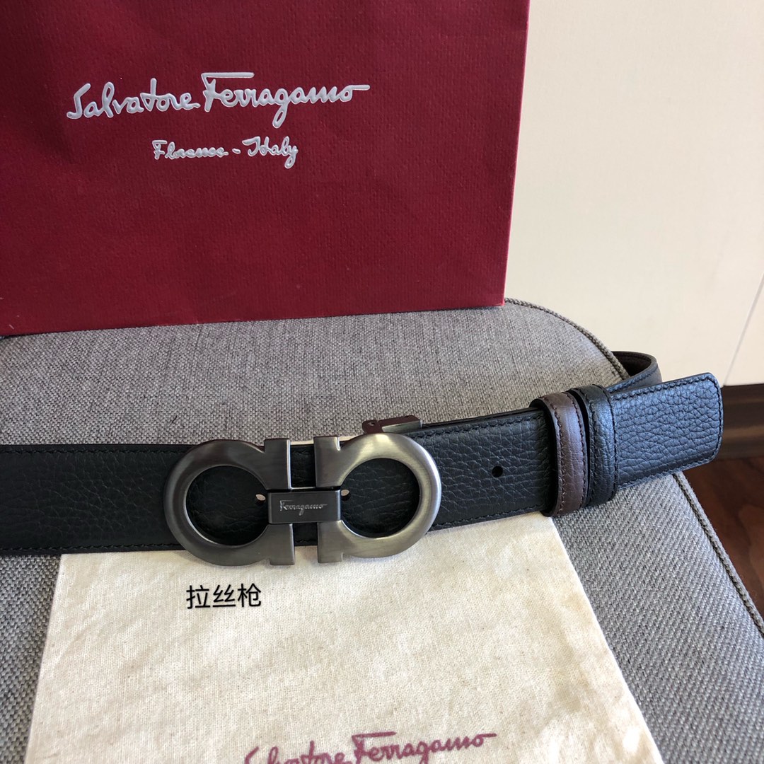 Salvatore Ferragamo Male Leather Belt 35mm