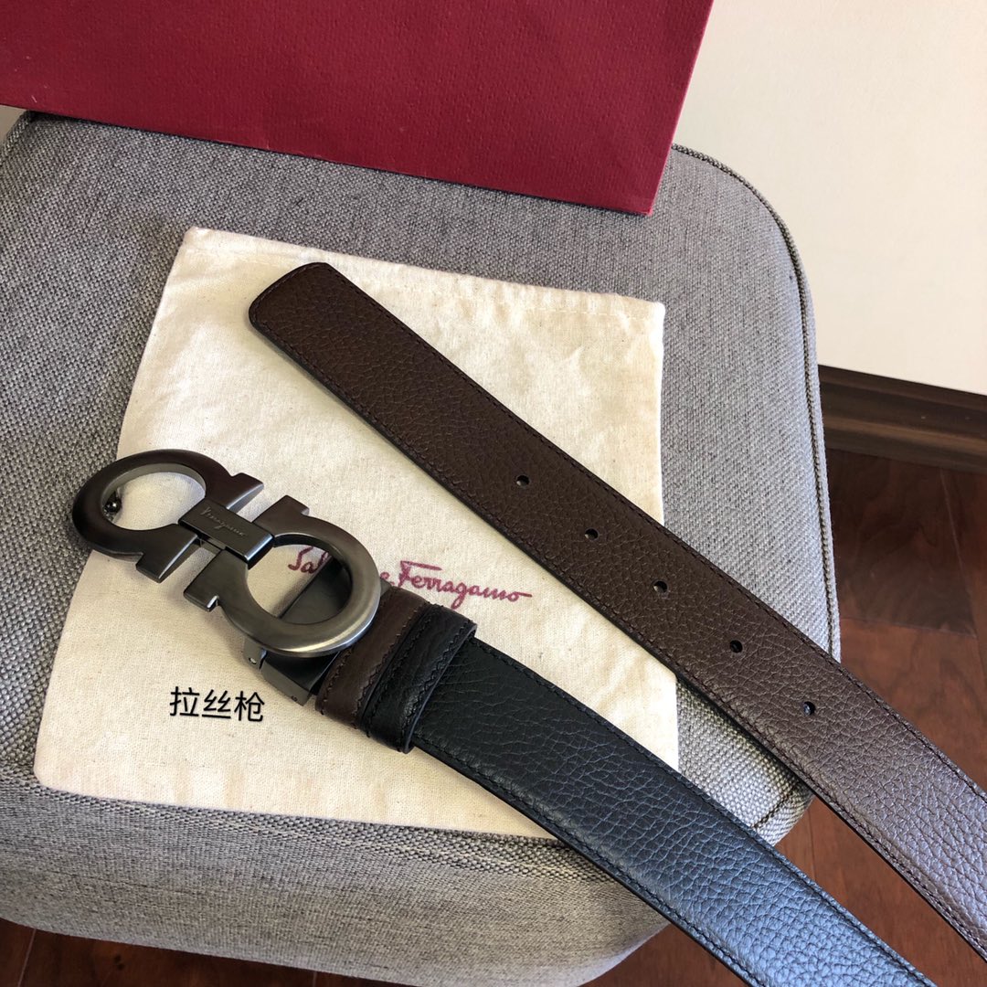 Salvatore Ferragamo Male Leather Belt 35mm