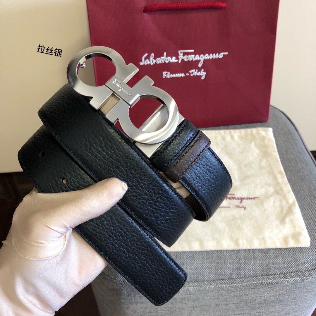 Salvatore Ferragamo Male Leather Belt 35mm