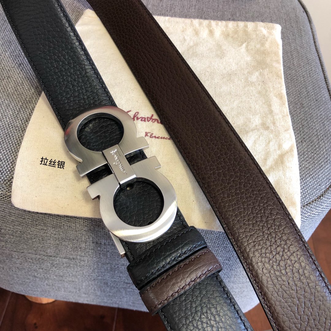 Salvatore Ferragamo Male Leather Belt 35mm