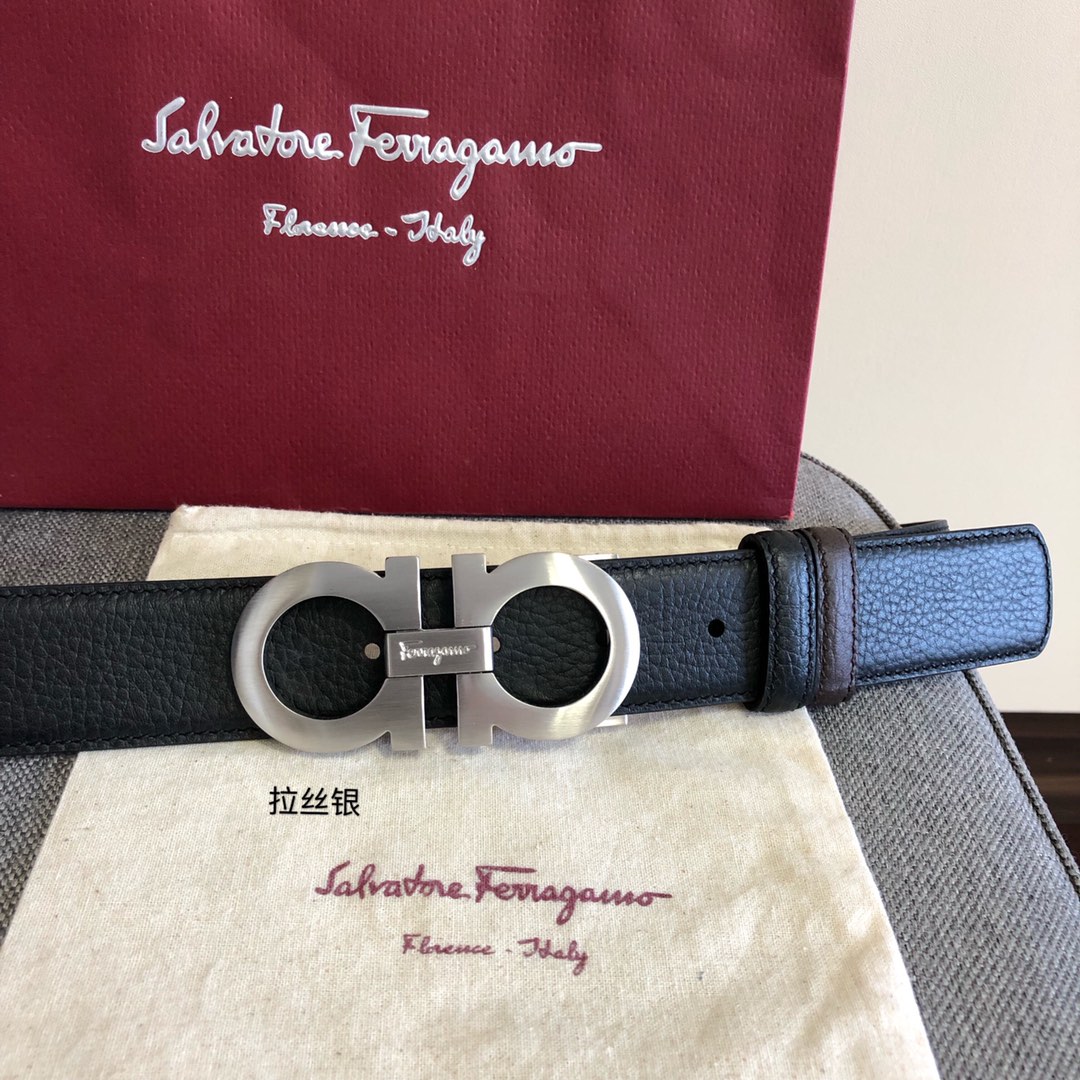 Salvatore Ferragamo Male Leather Belt 35mm