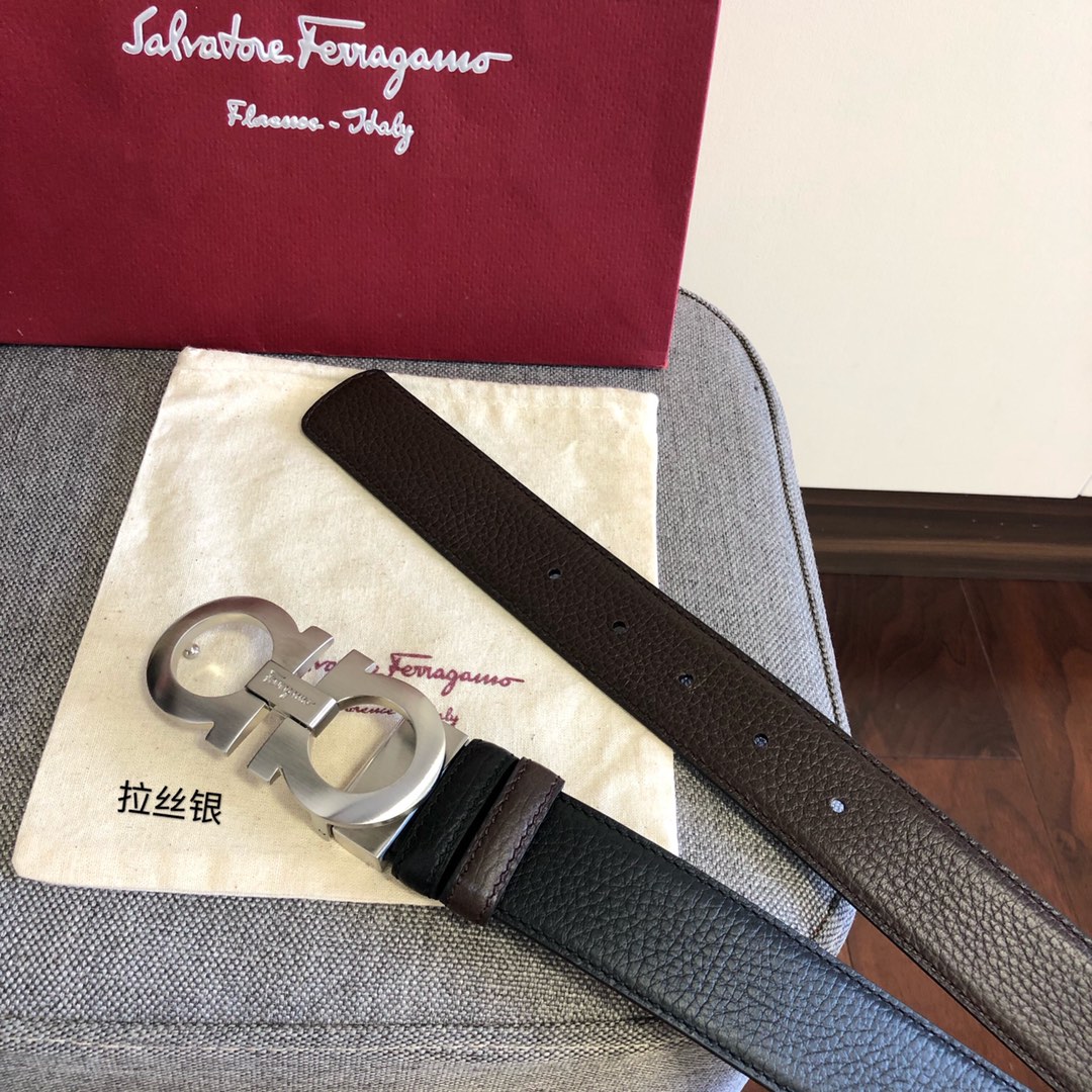 Salvatore Ferragamo Male Leather Belt 35mm