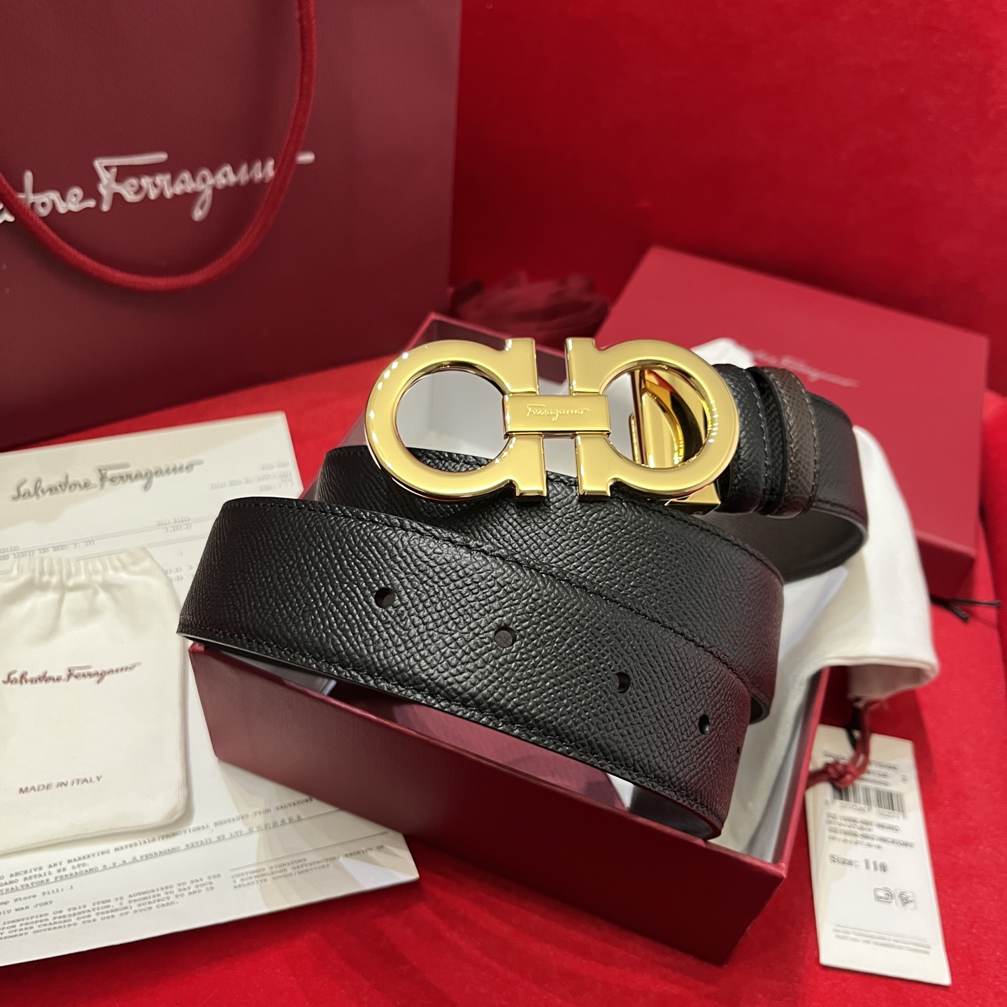 Salvatore Ferragamo Basic Belt Cow Leather M