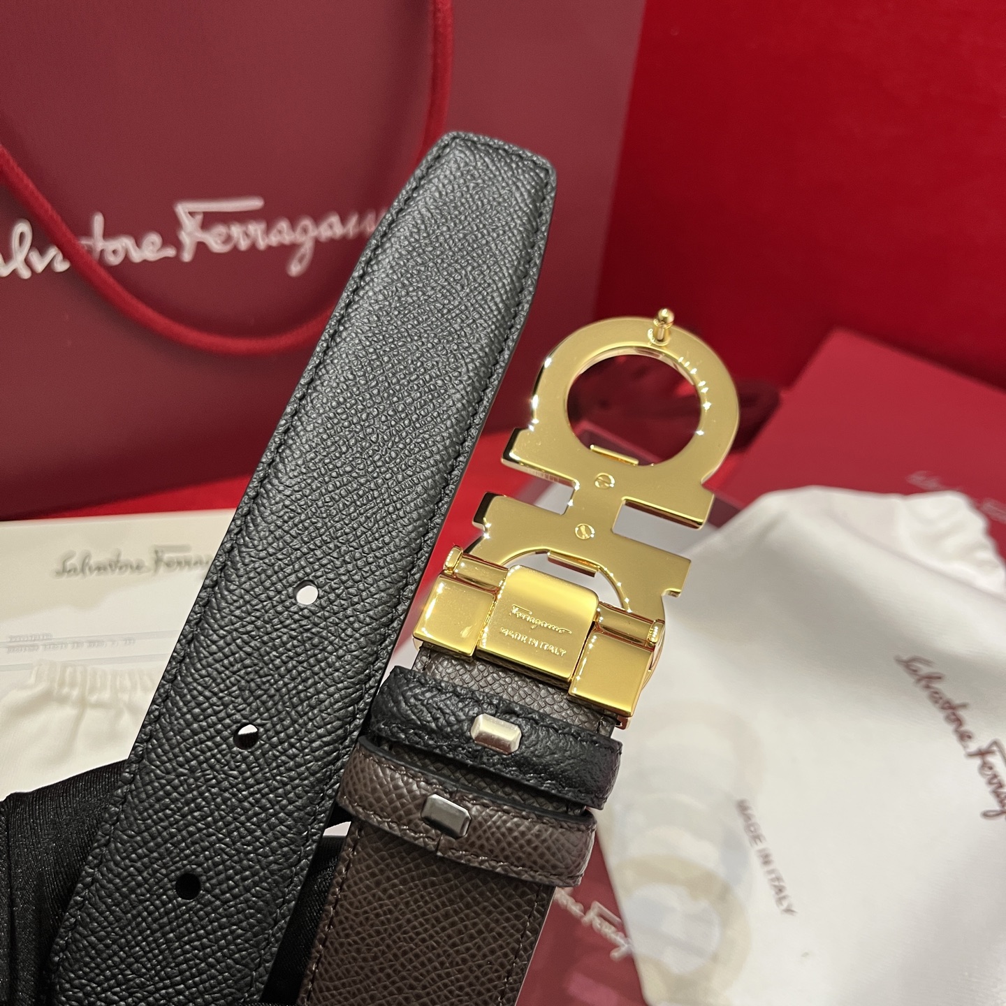 Salvatore Ferragamo Basic Belt Cow Leather M