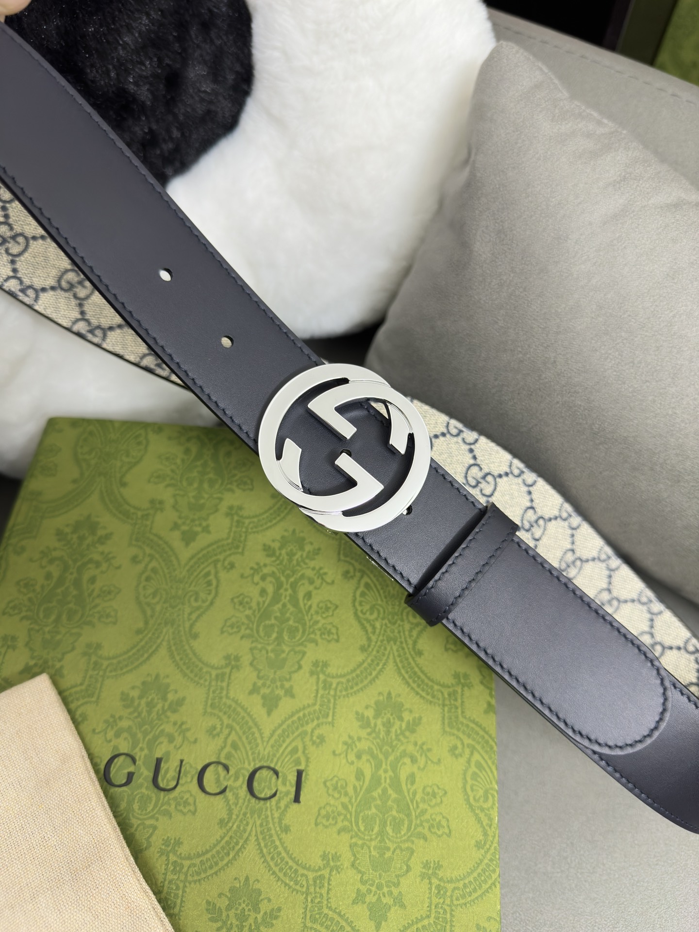 Gucci Basic Belt Canvas Black S-m