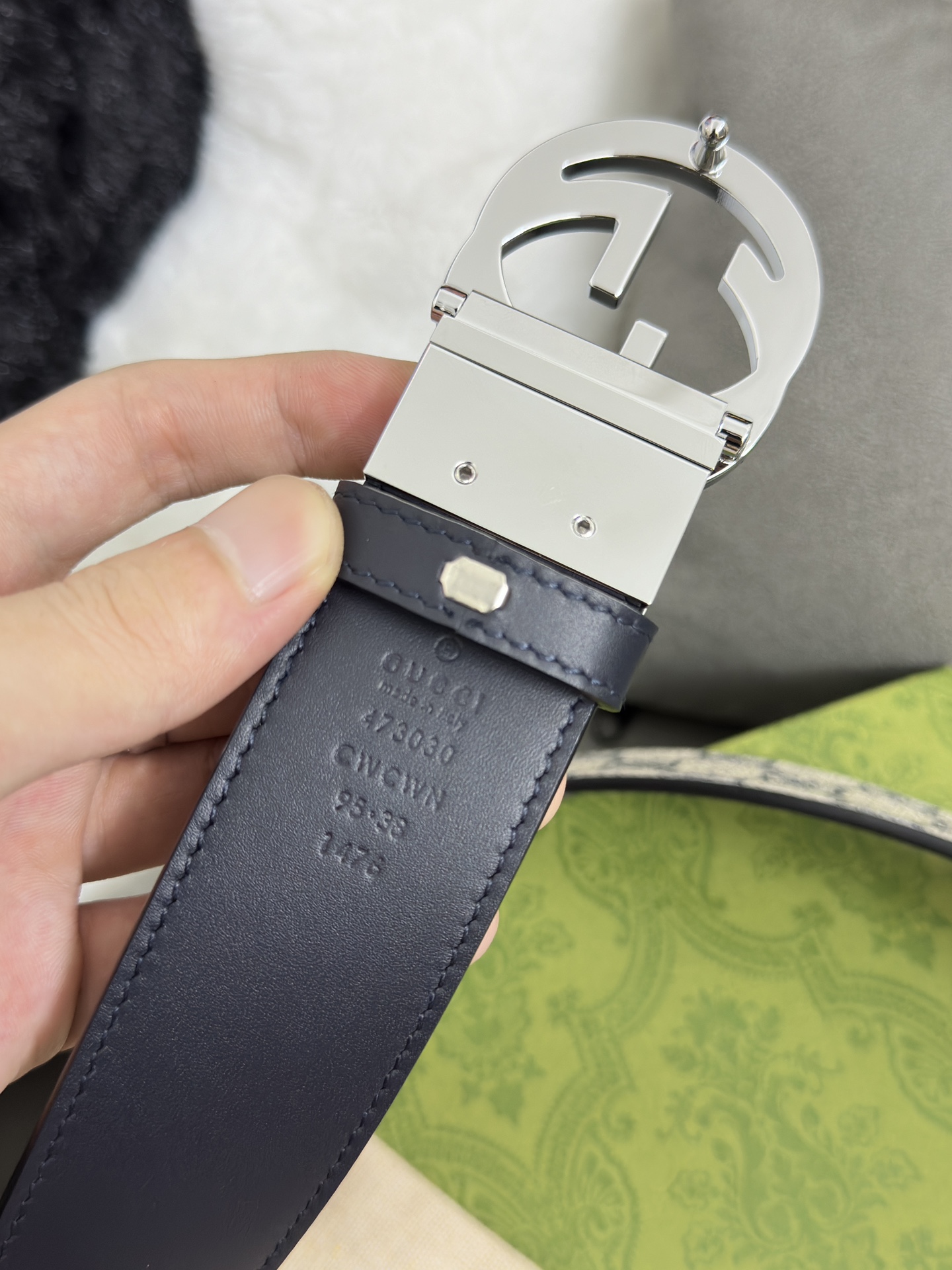 Gucci Basic Belt Canvas Black S-m