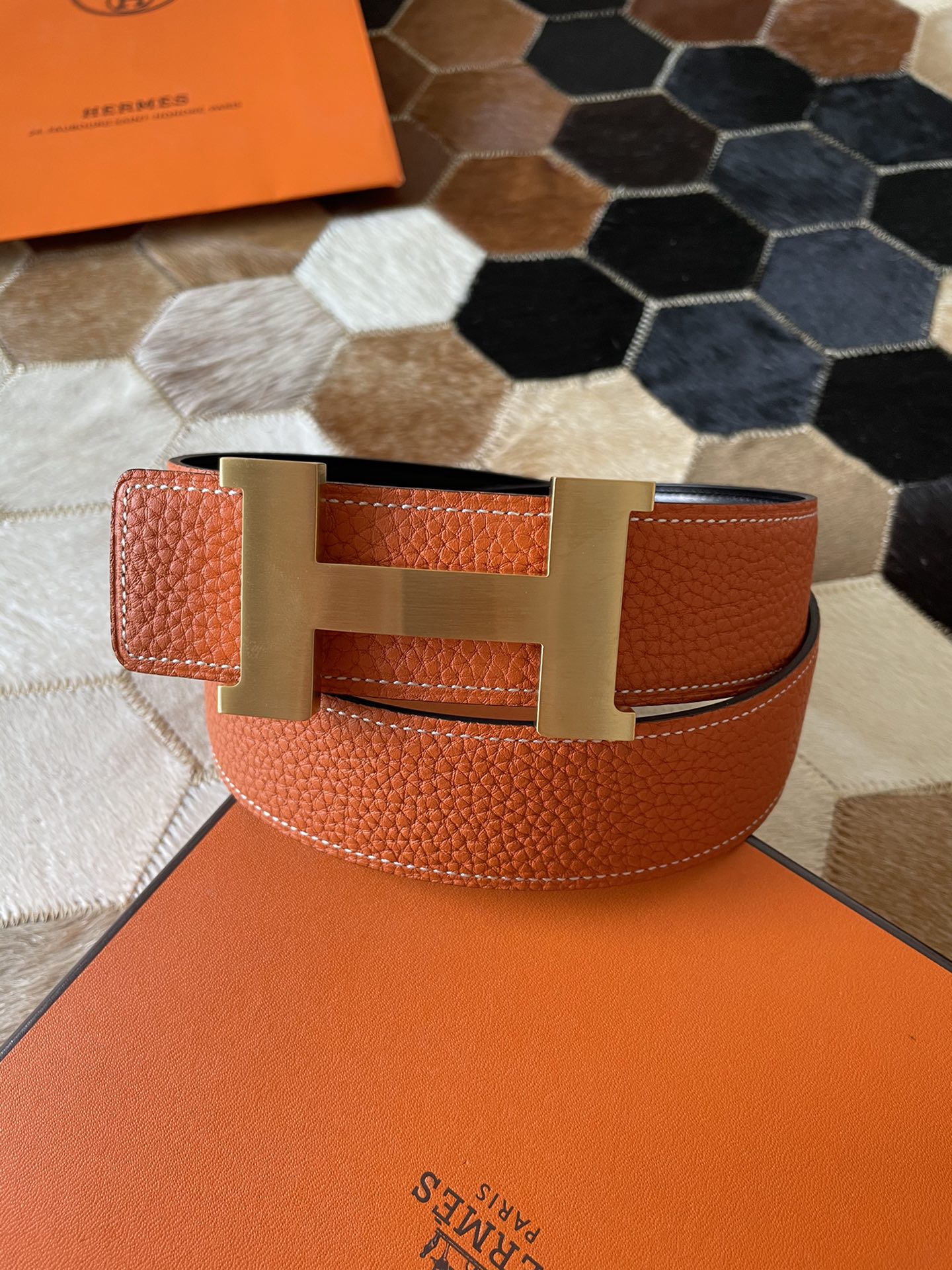 Hermès Male Basic Belt 38mm-s-m