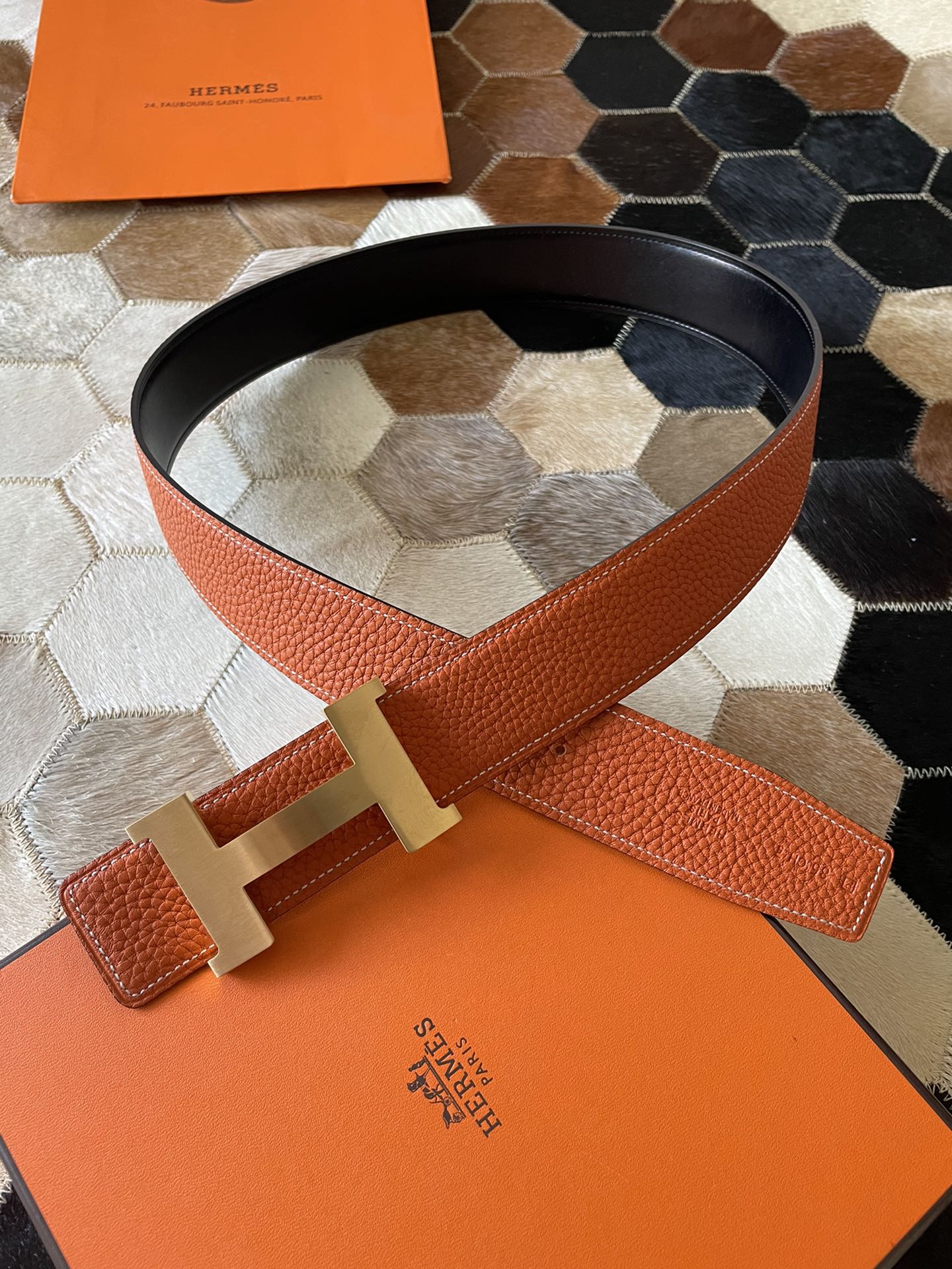 Hermès Male Basic Belt 38mm-s-m