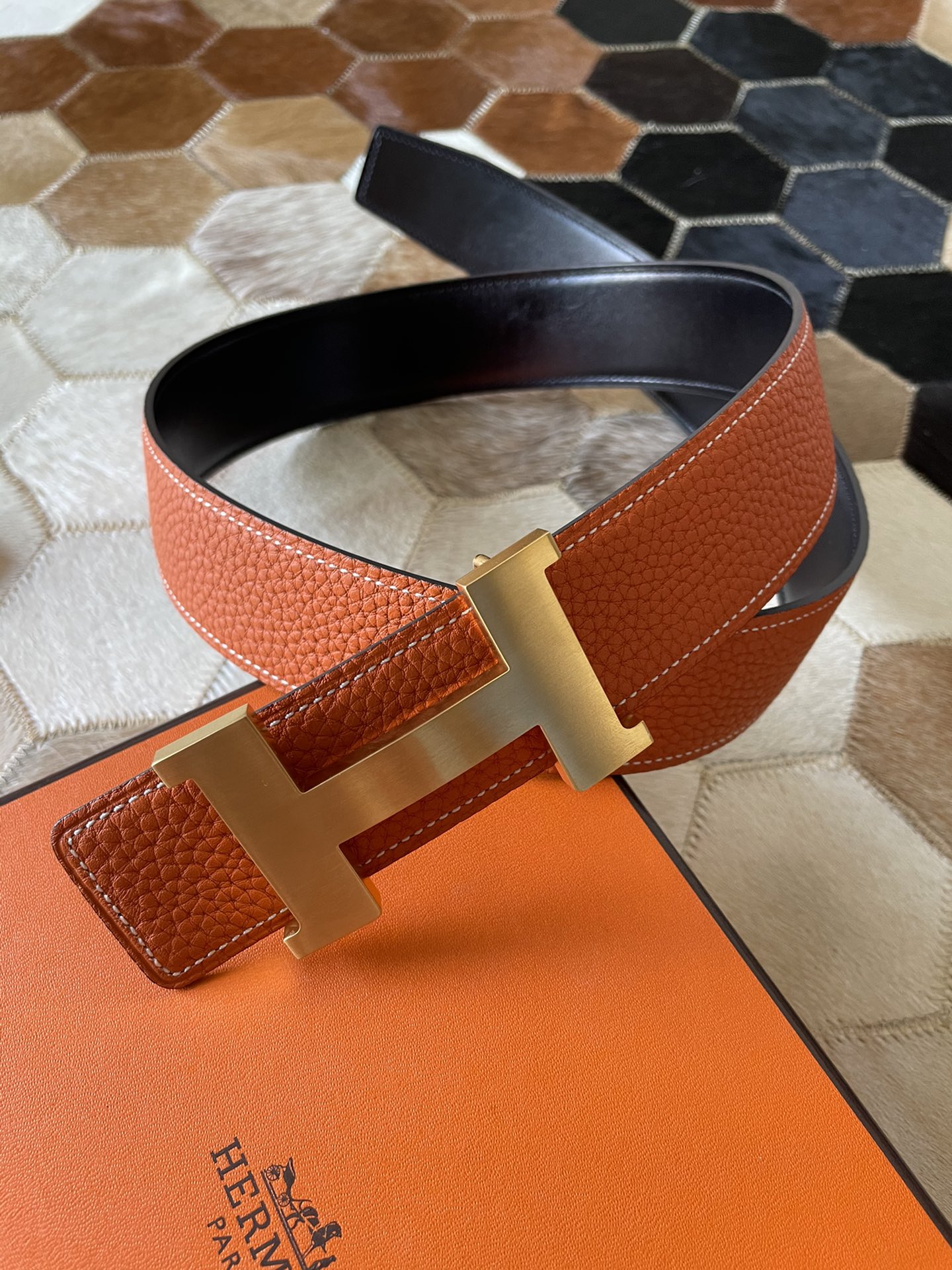 Hermès Male Basic Belt 38mm-s-m