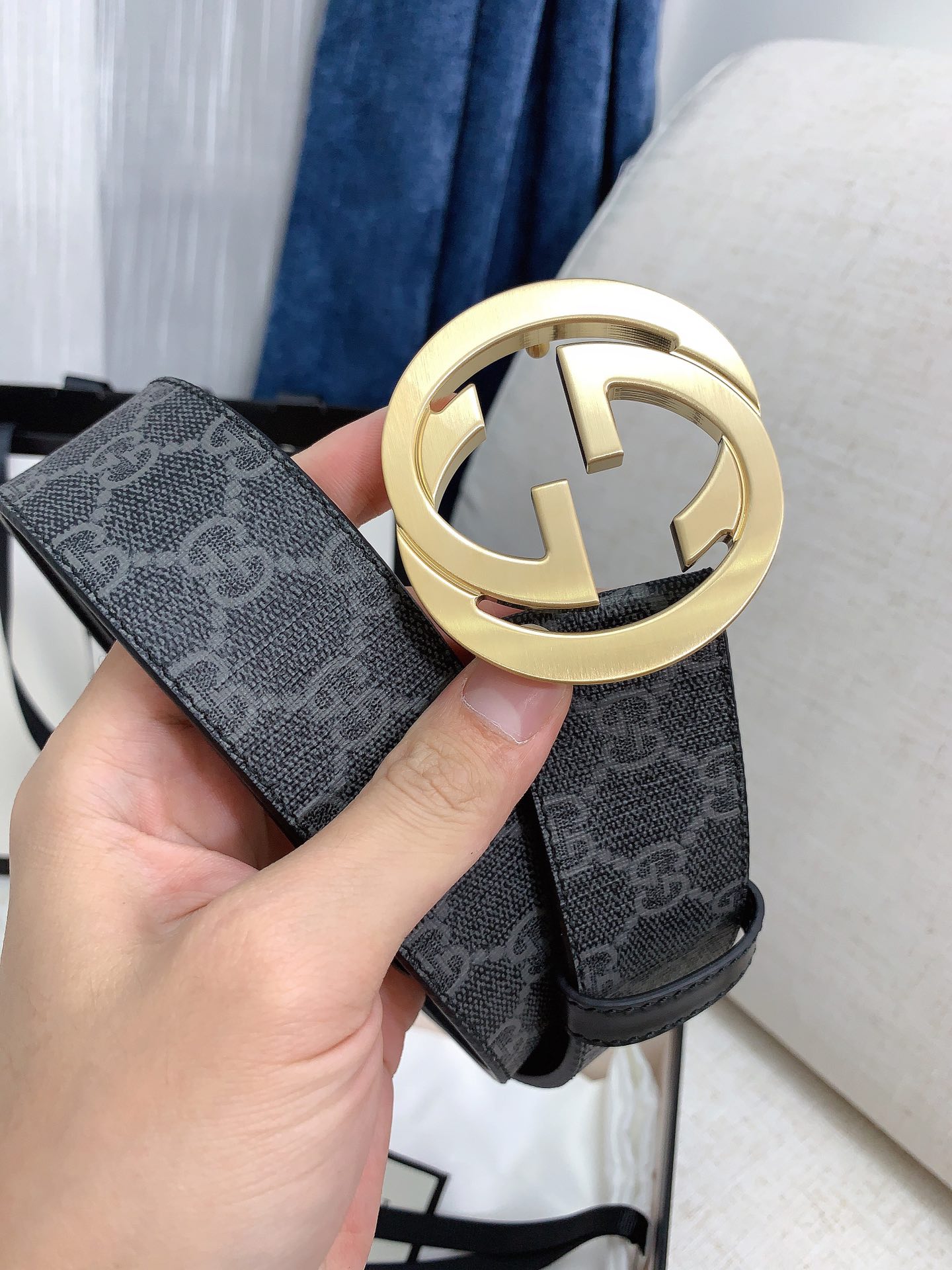 Gucci Basic Belt Cow Leather Waterproof 38mm