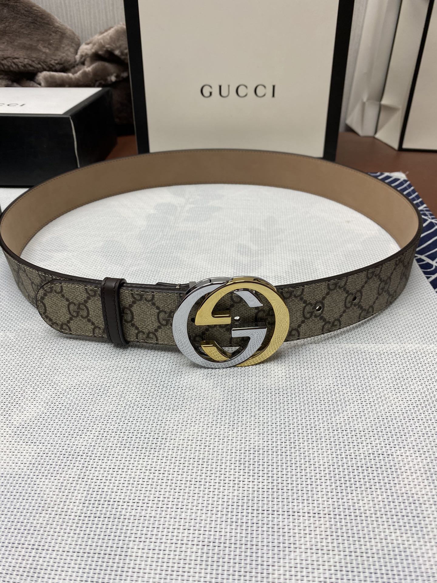 Gucci Male Leather Belt Top Grain Leather M